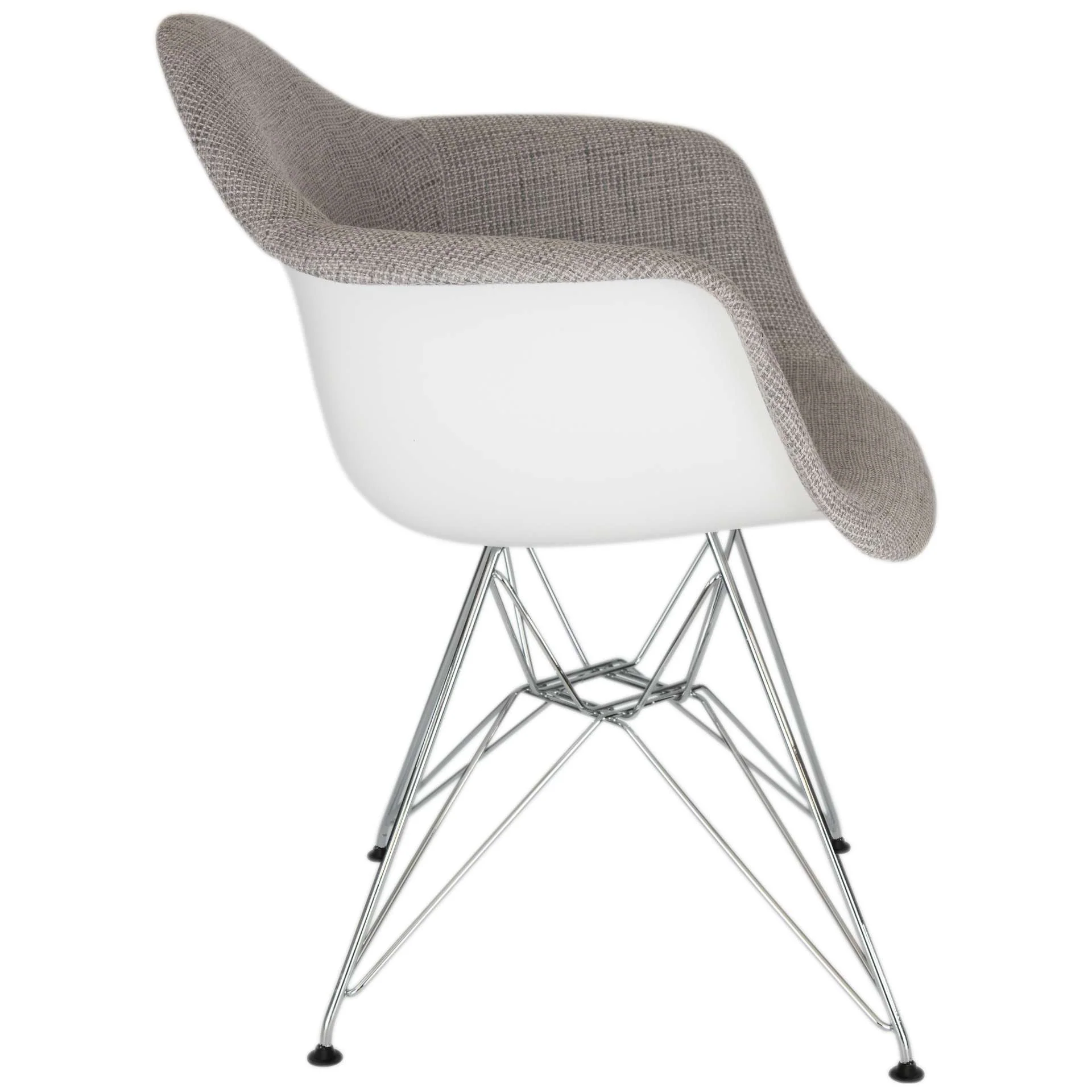LeisureMod Willow Fabric Eiffel Accent Chair - WM24GRT - Image 4