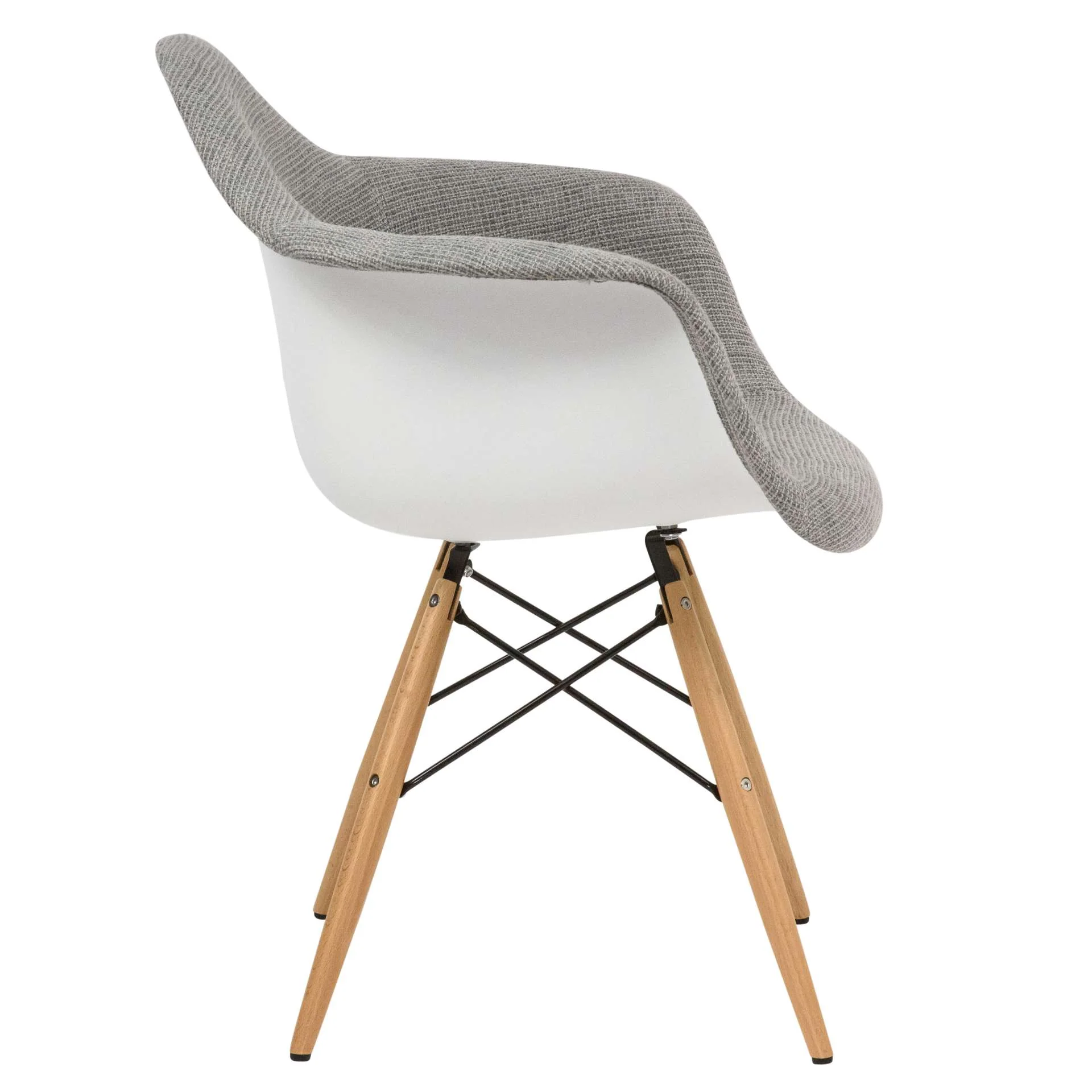 LeisureMod Willow Patchwork Fabric Eiffel Accent Chair - W24FC - Image 17