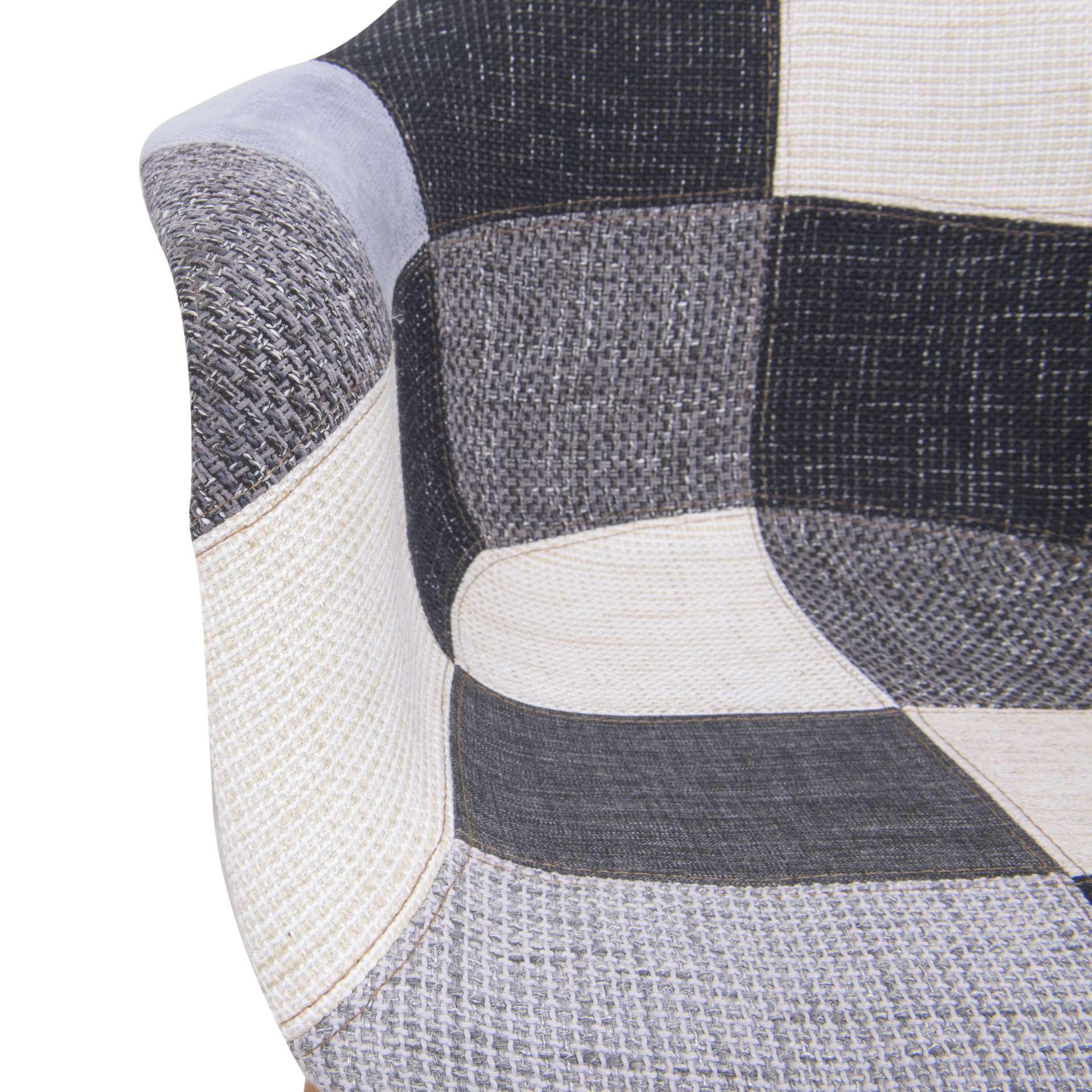 LeisureMod Willow Patchwork Fabric Eiffel Accent Chair - WM24FC - Image 6
