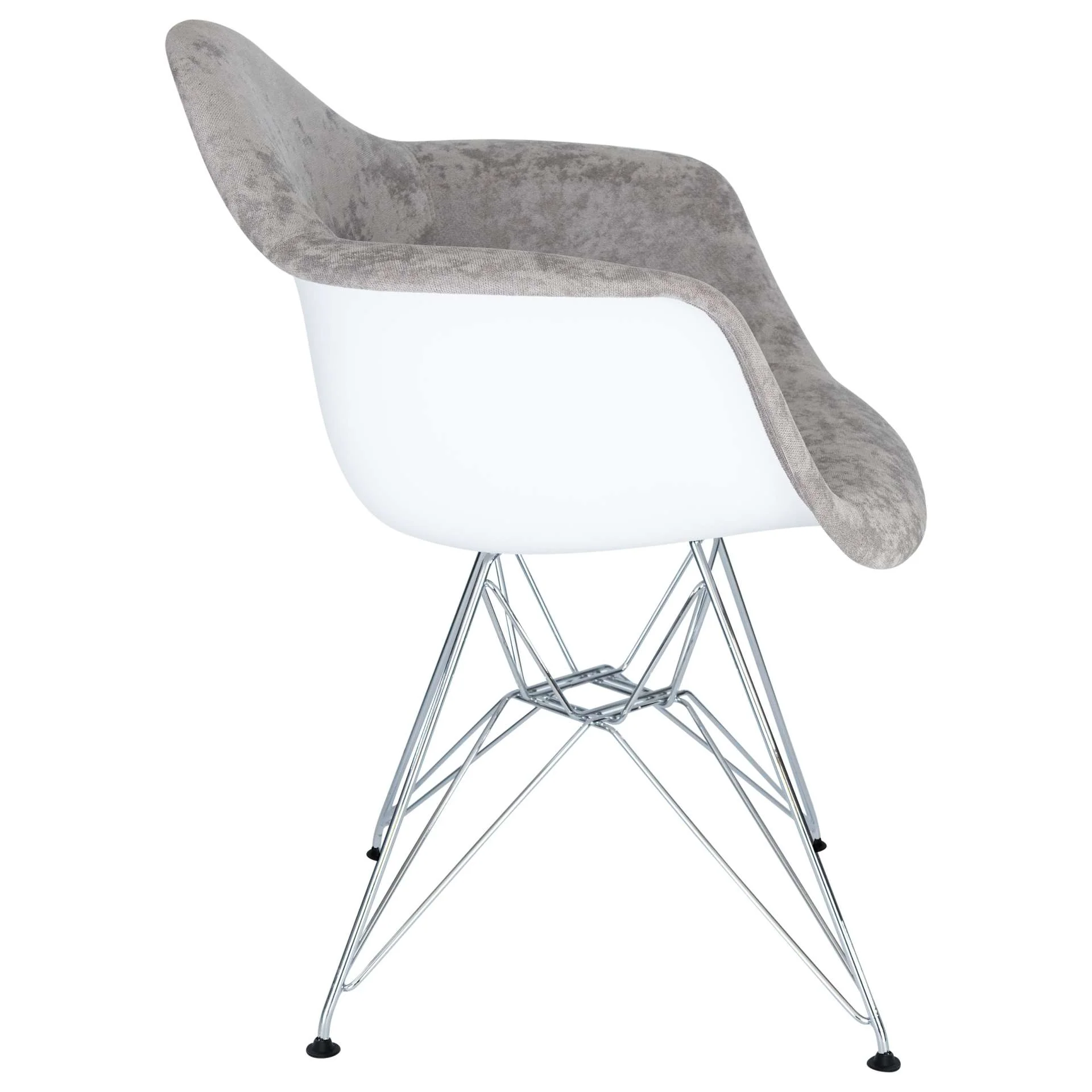 LeisureMod Willow Velvet Eiffel Metal Base Accent Chair - WM24VPR - Image 11