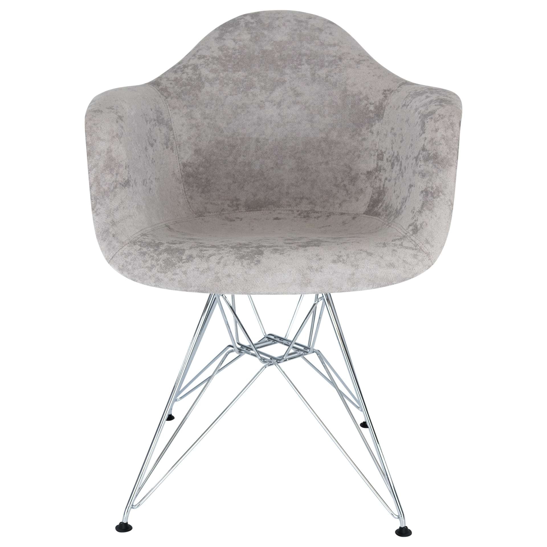 LeisureMod Willow Velvet Eiffel Metal Base Accent Chair - WM24VPR - Image 12