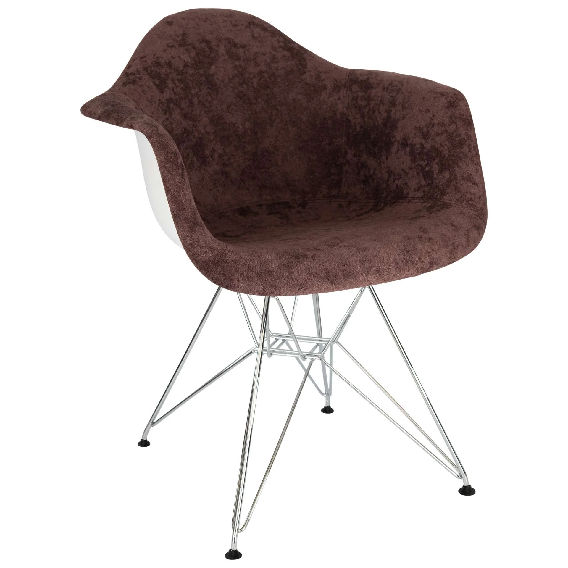 LeisureMod Willow Velvet Eiffel Metal Base Accent Chair - WM24VPR - Image 15