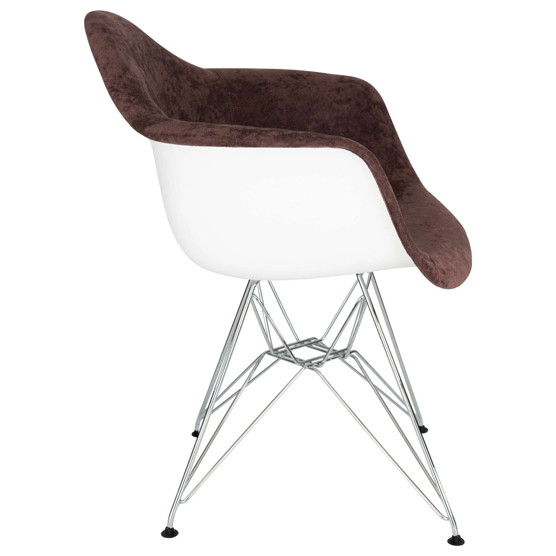 LeisureMod Willow Velvet Eiffel Metal Base Accent Chair - WM24VPR - Image 17