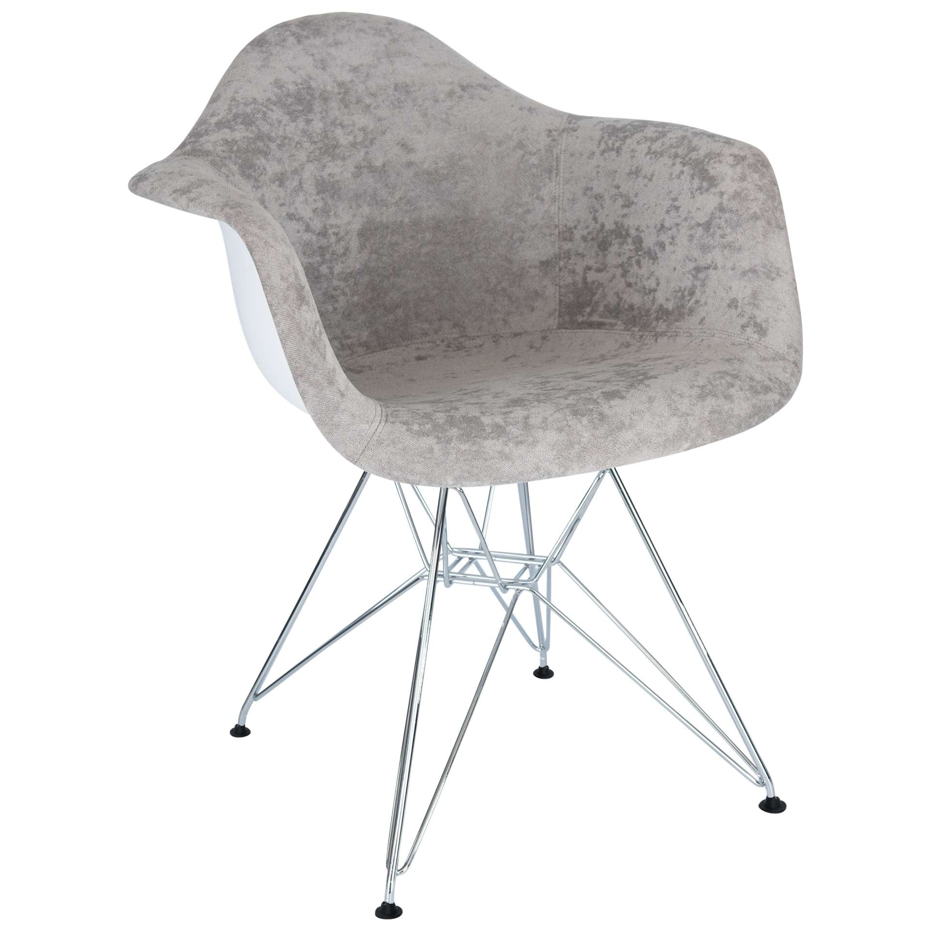 LeisureMod Willow Velvet Eiffel Metal Base Accent Chair - WM24VPR - Image 8