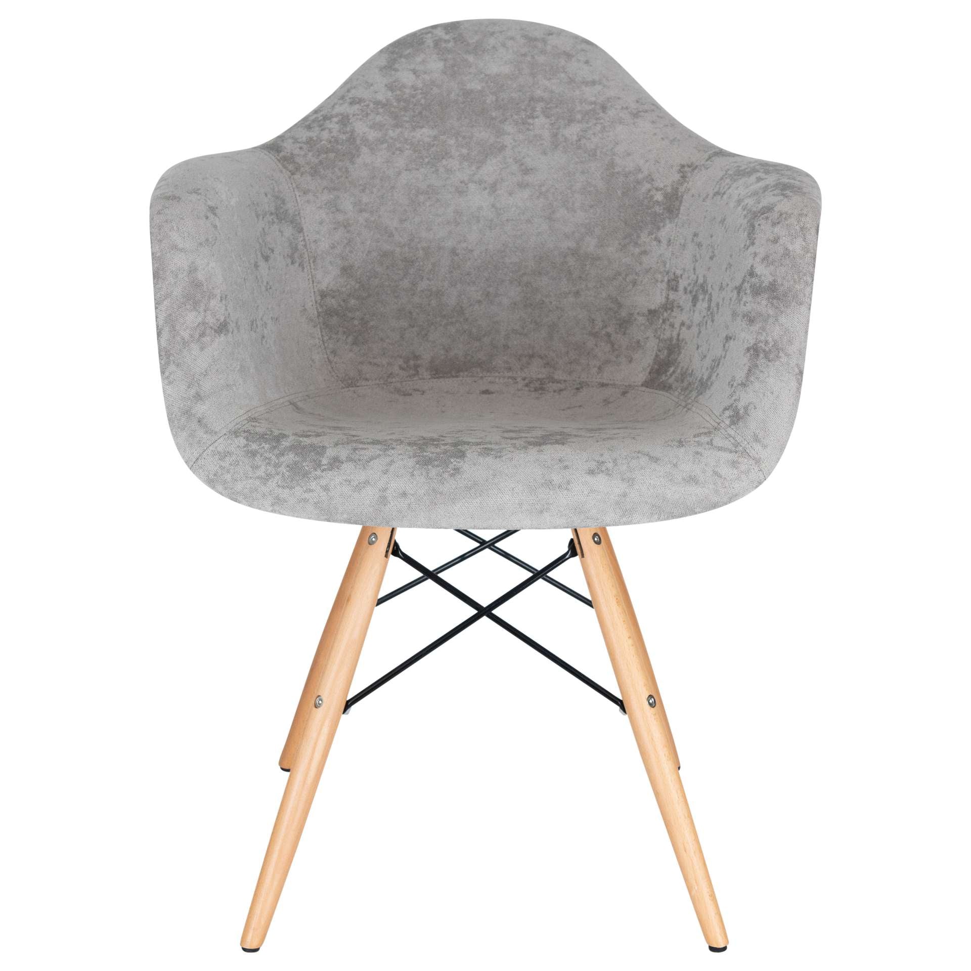 LeisureMod Willow Velvet Eiffel Wooden Base Accent Chair - W24VPR - Image 14