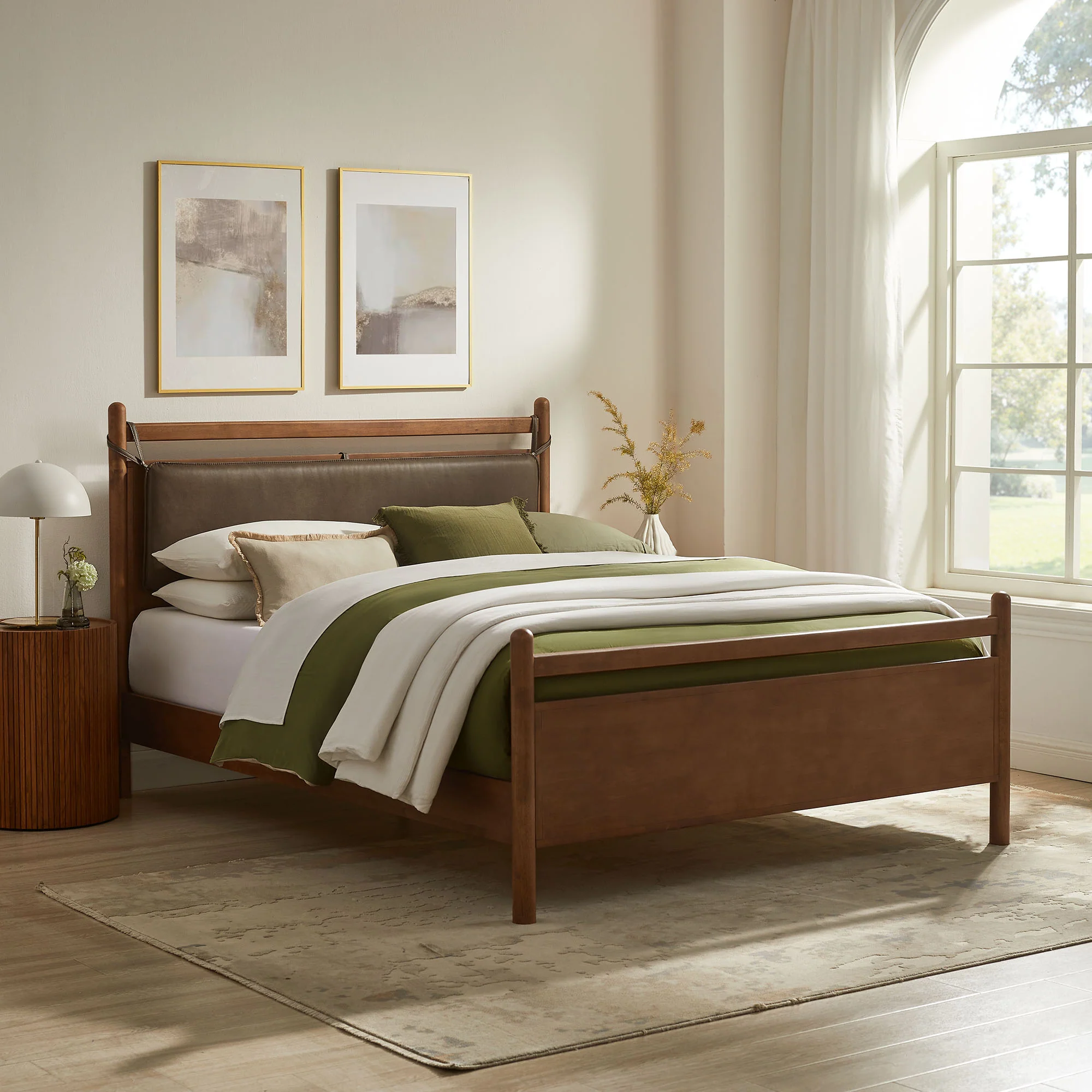 Leni Full Size Vegan Leather and Wood Platform Bed Frame by Modway - Image 17