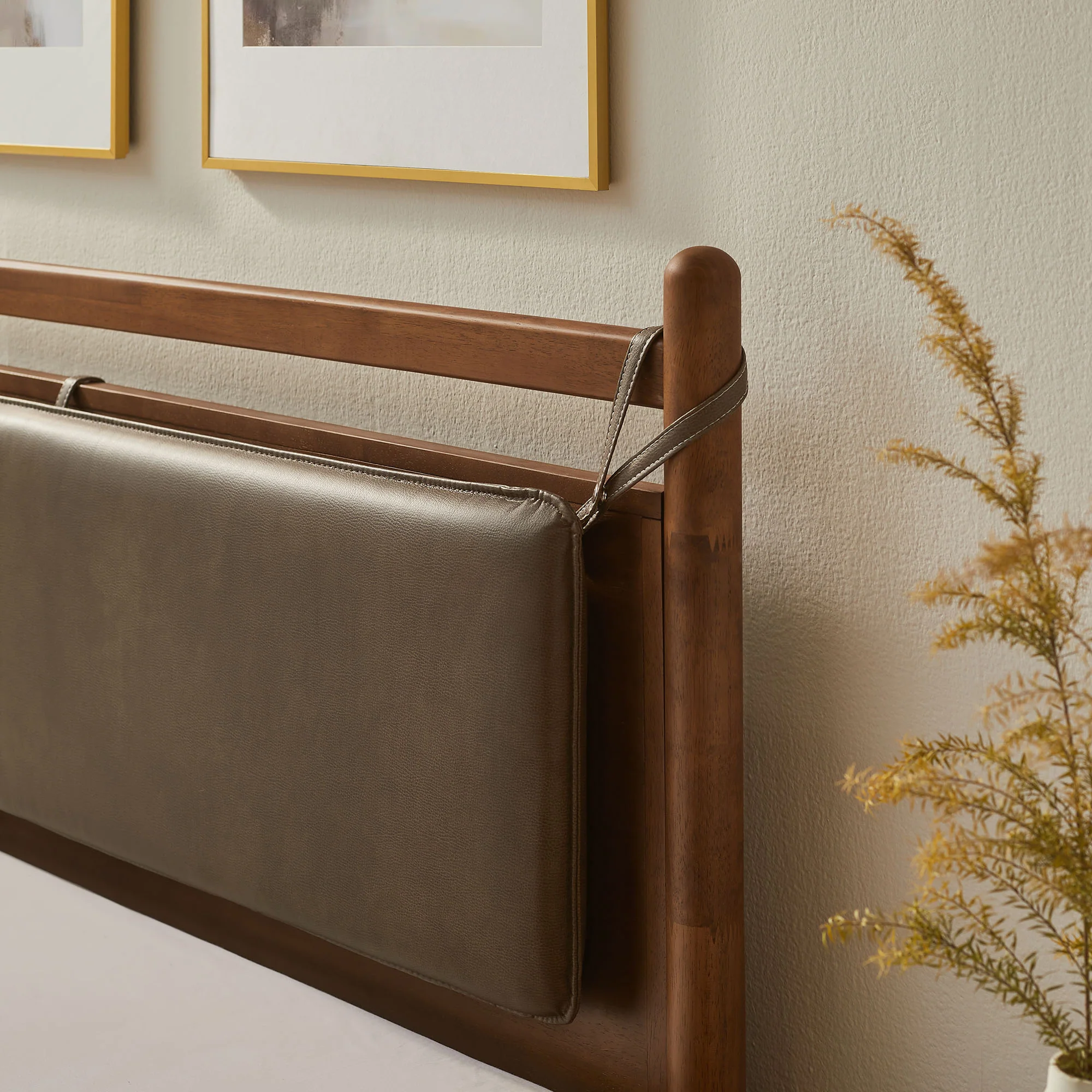 Leni King Size Vegan Leather and Wood Platform Bed Frame by Modway - Image 18