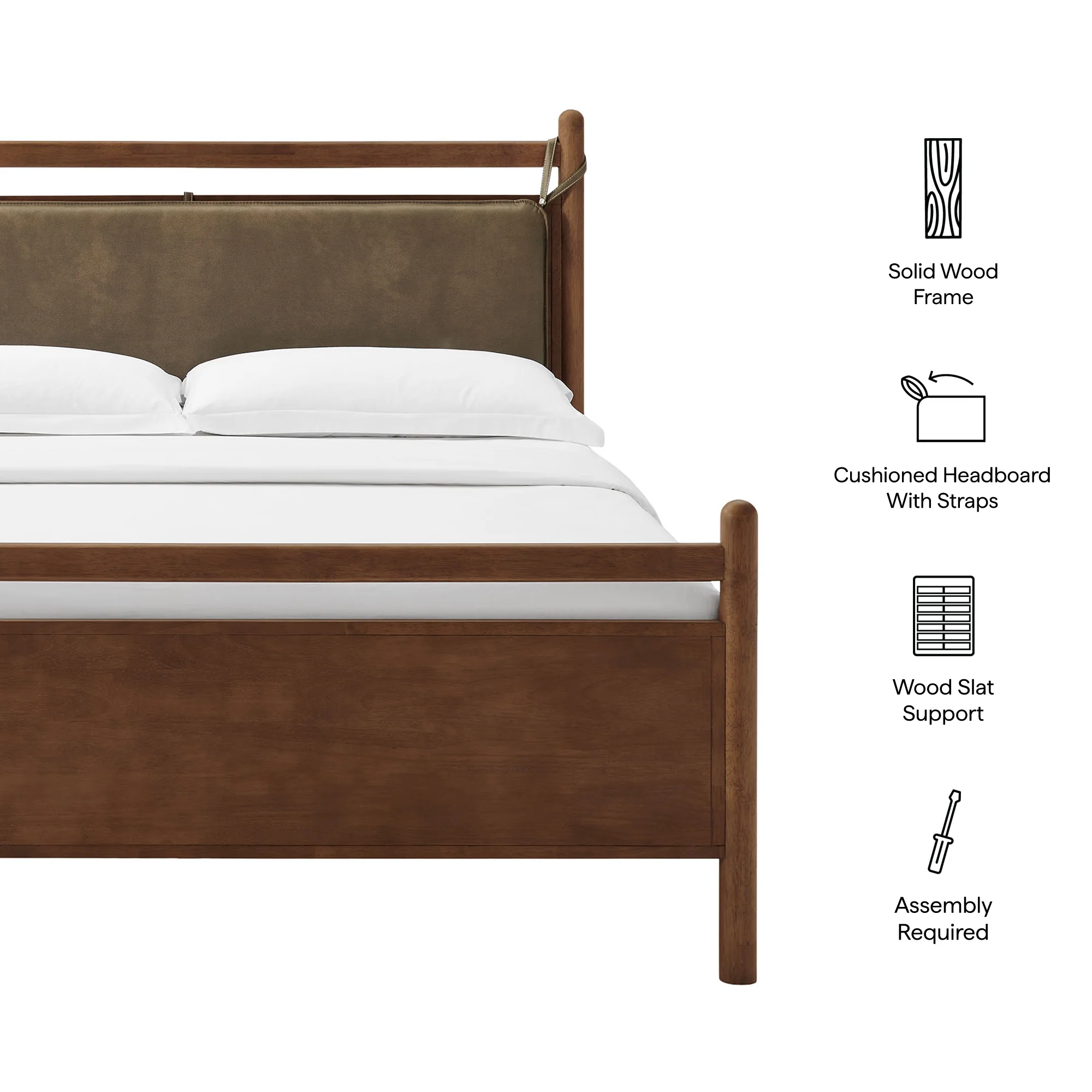 Leni King Size Vegan Leather and Wood Platform Bed Frame by Modway - Image 19