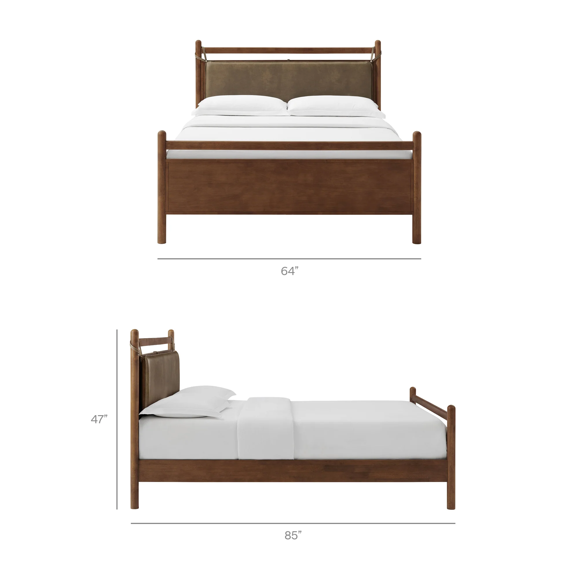 Leni Queen Size Vegan Leather and Wood Platform Bed Frame by Modway - Image 20
