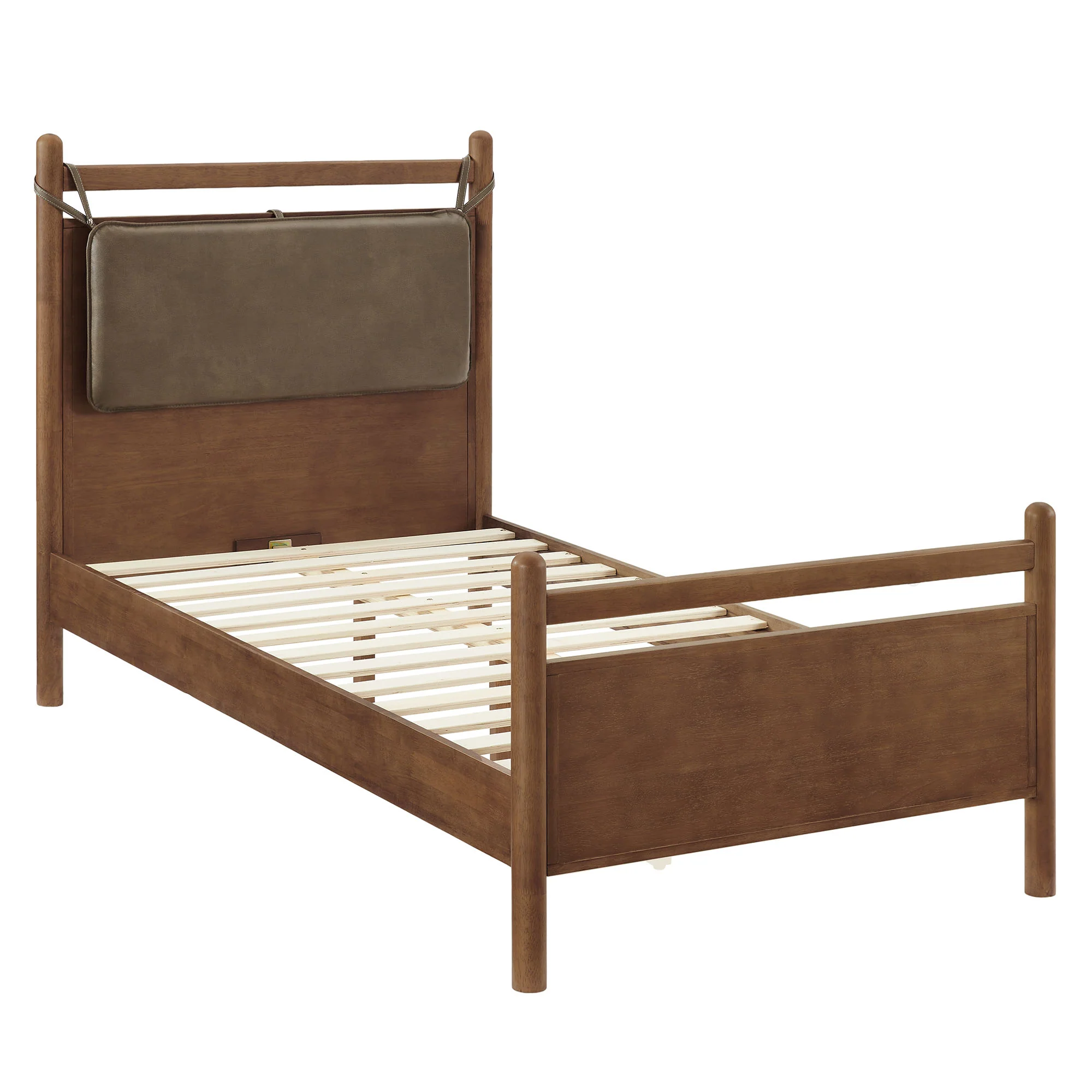 Leni Twin Size Vegan Leather and Wood Platform Bed Frame by Modway - Image 12
