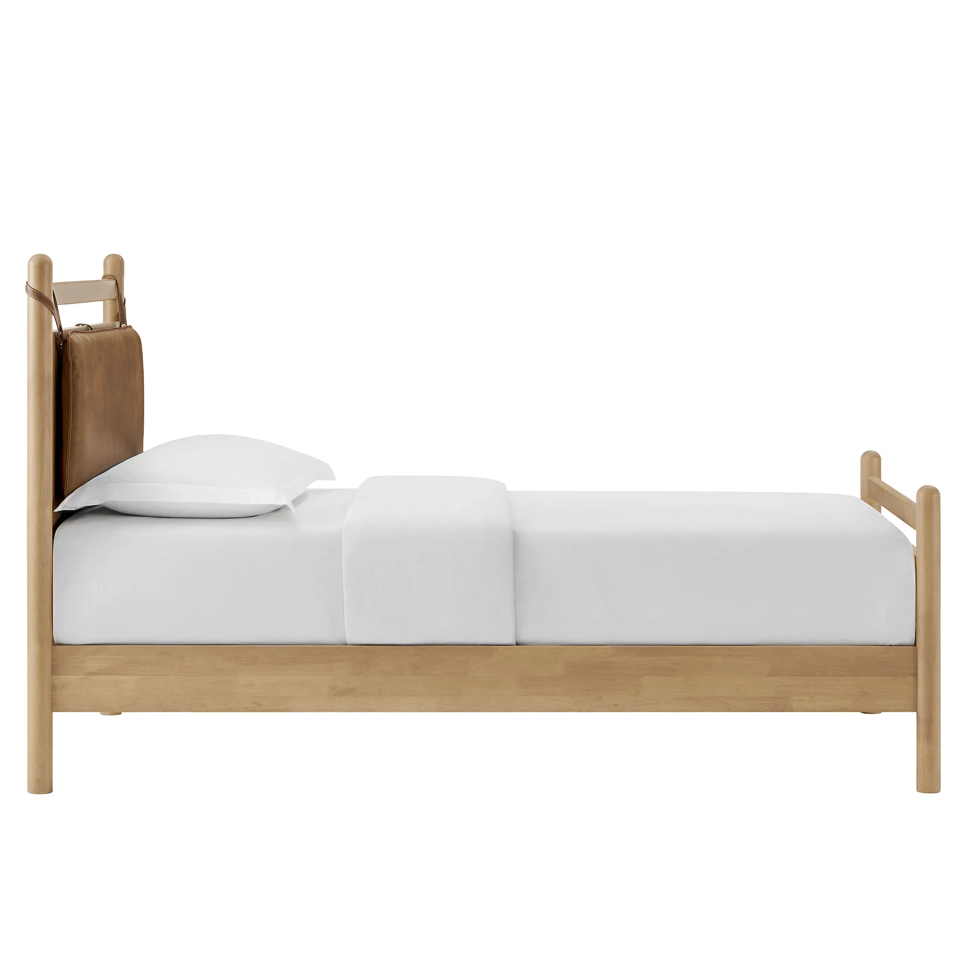 Leni Twin Size Vegan Leather and Wood Platform Bed Frame by Modway - Image 4
