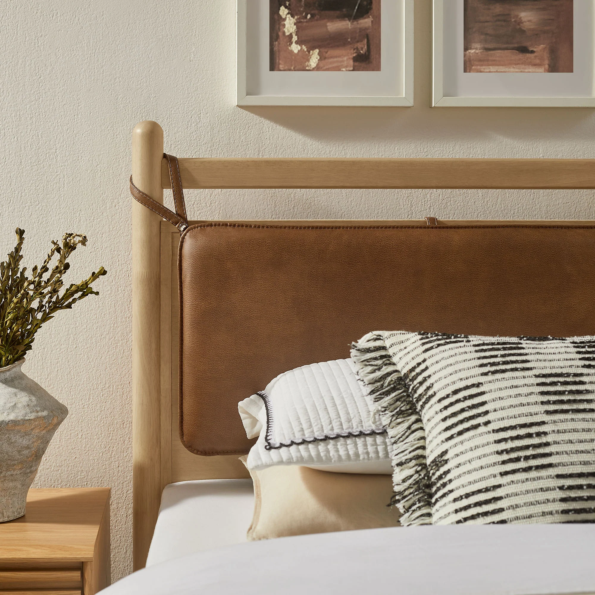 Leni Twin Size Vegan Leather and Wood Platform Bed Frame by Modway - Image 8