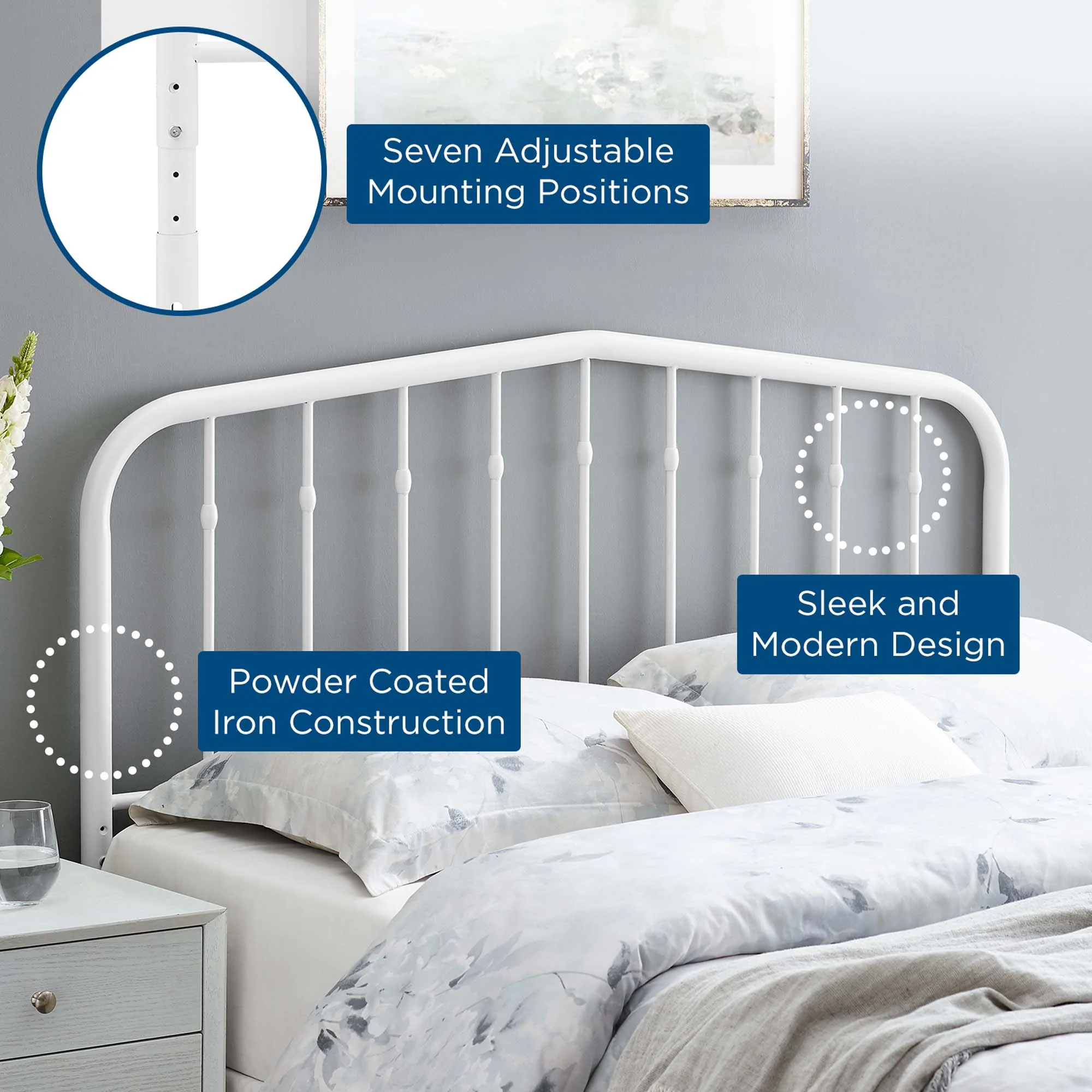 Lennon Metal Queen Headboard by Modway - Image 12
