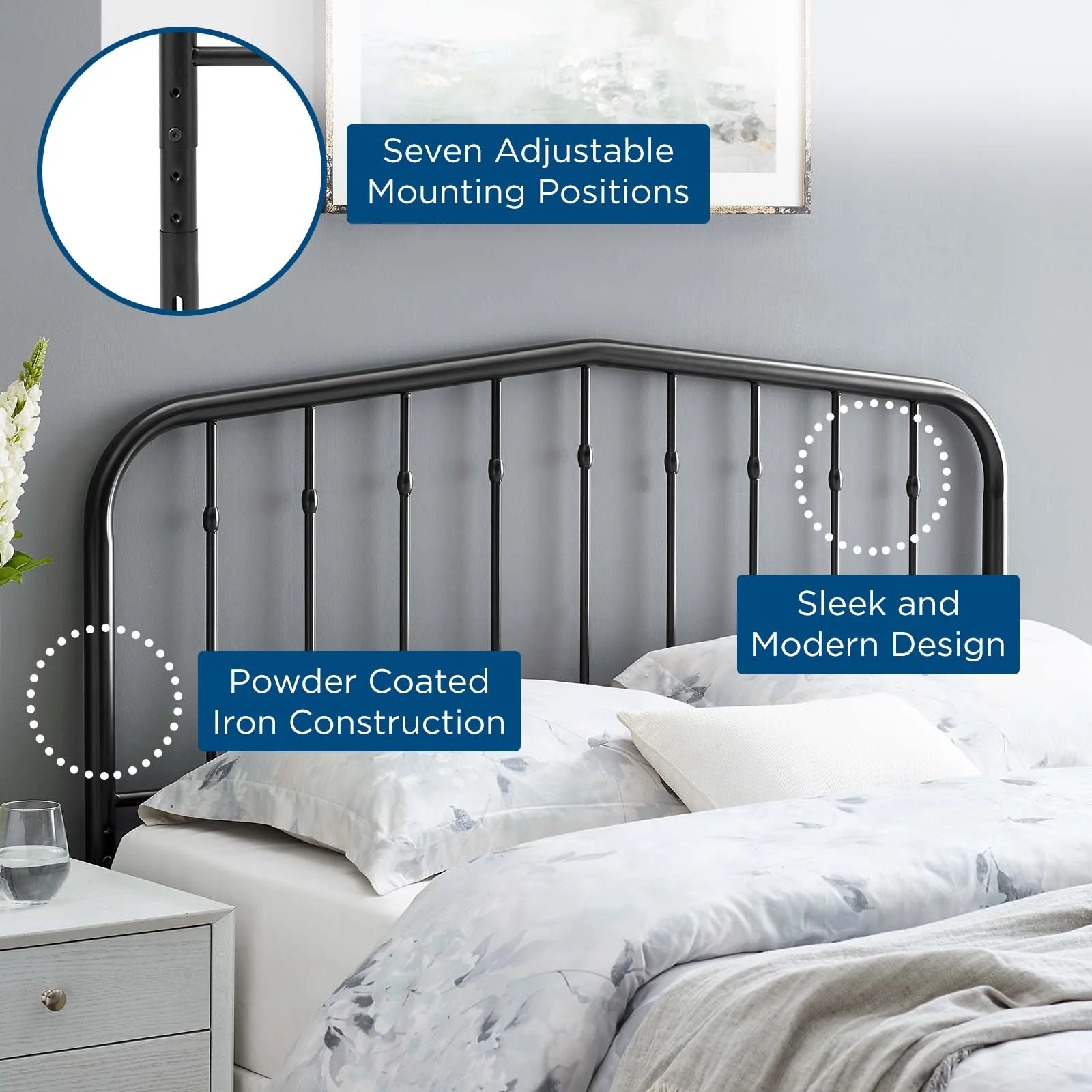 Lennon Twin Metal Headboard By Modway - MOD-6164 - Image 7