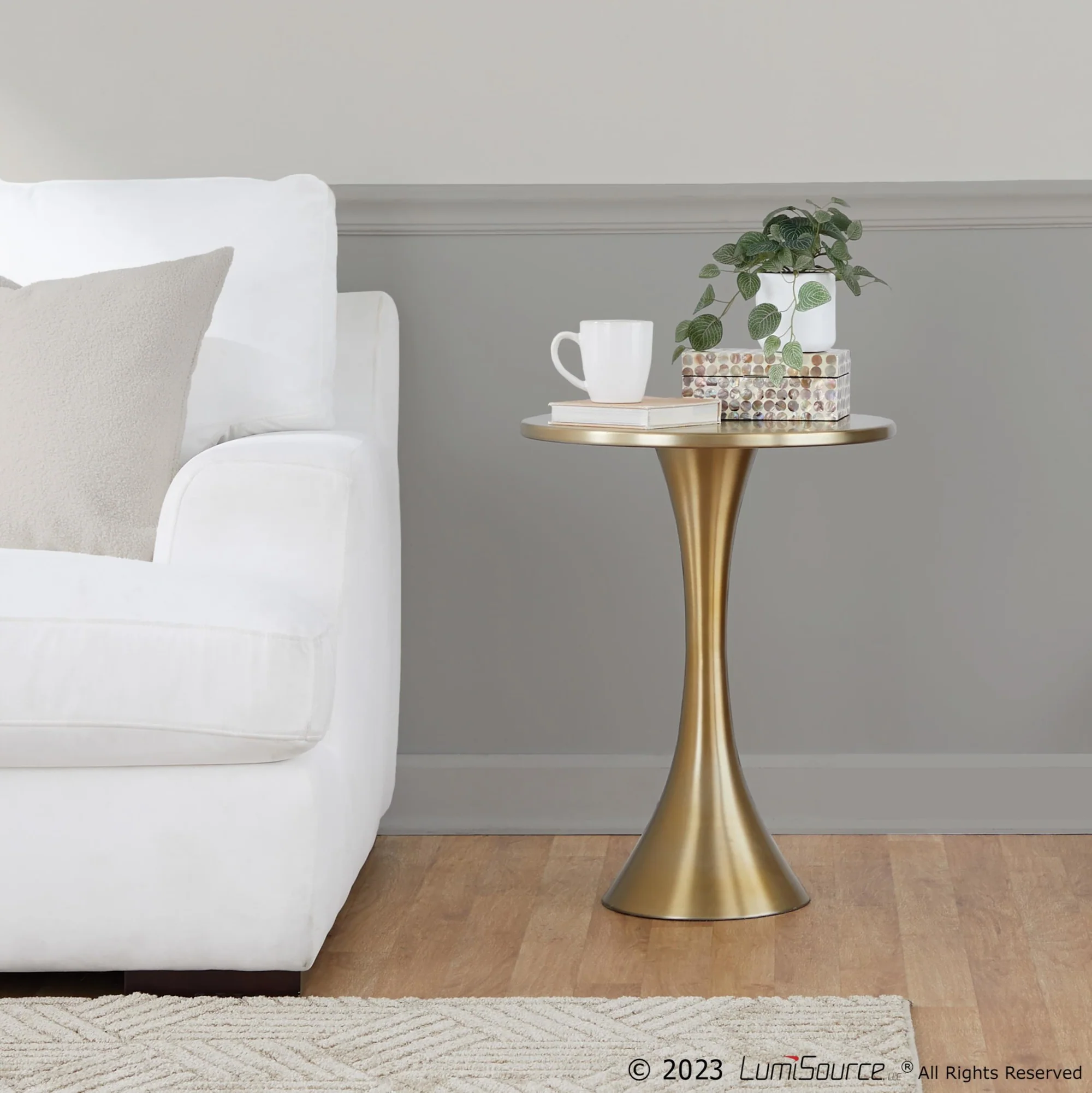 Lenuxe 24" Metal Accent Table By LumiSource - TBS24-LENUXE AU - Image 2