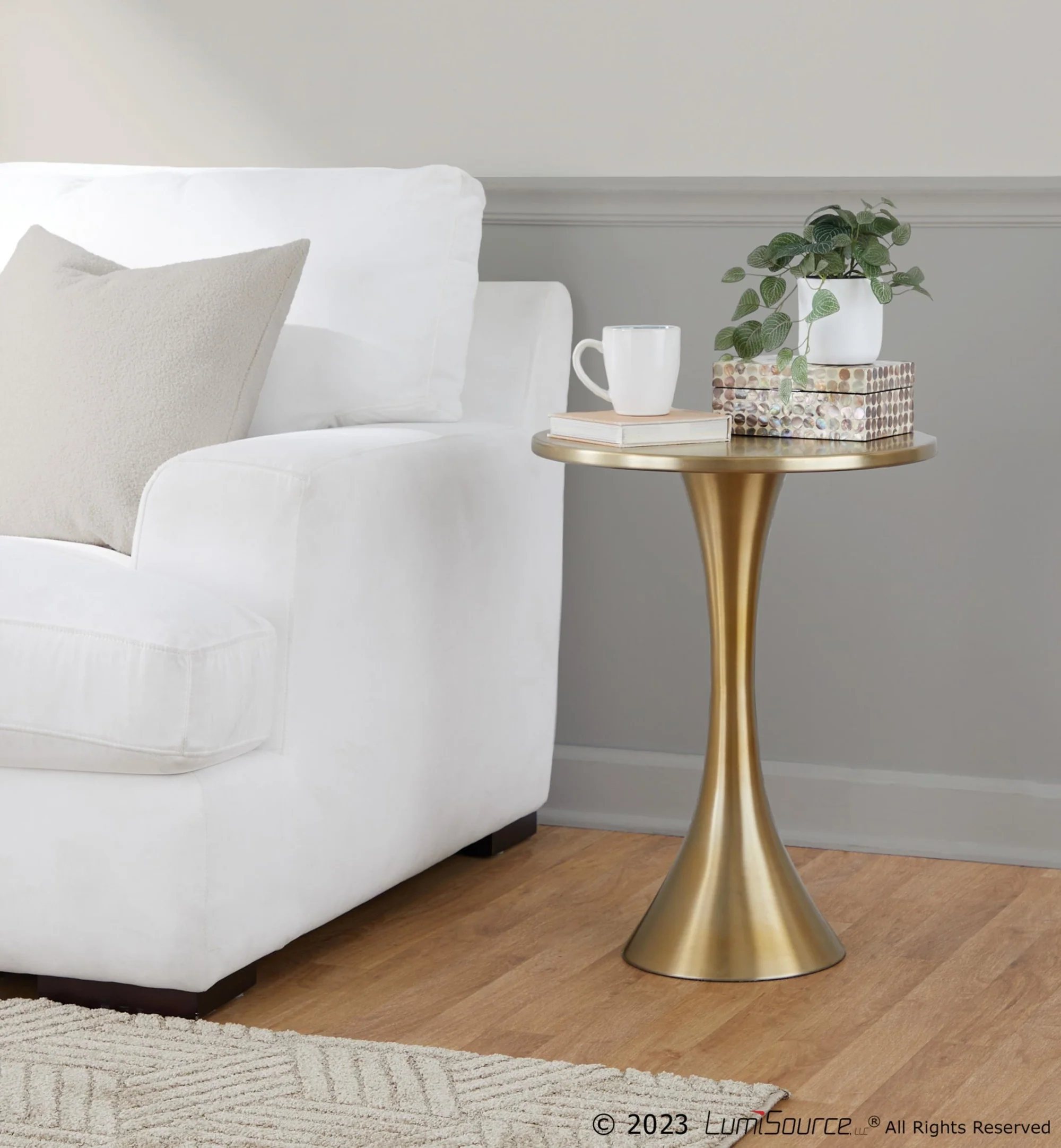 Lenuxe 24" Metal Accent Table By LumiSource - TBS24-LENUXE AU - Image 3