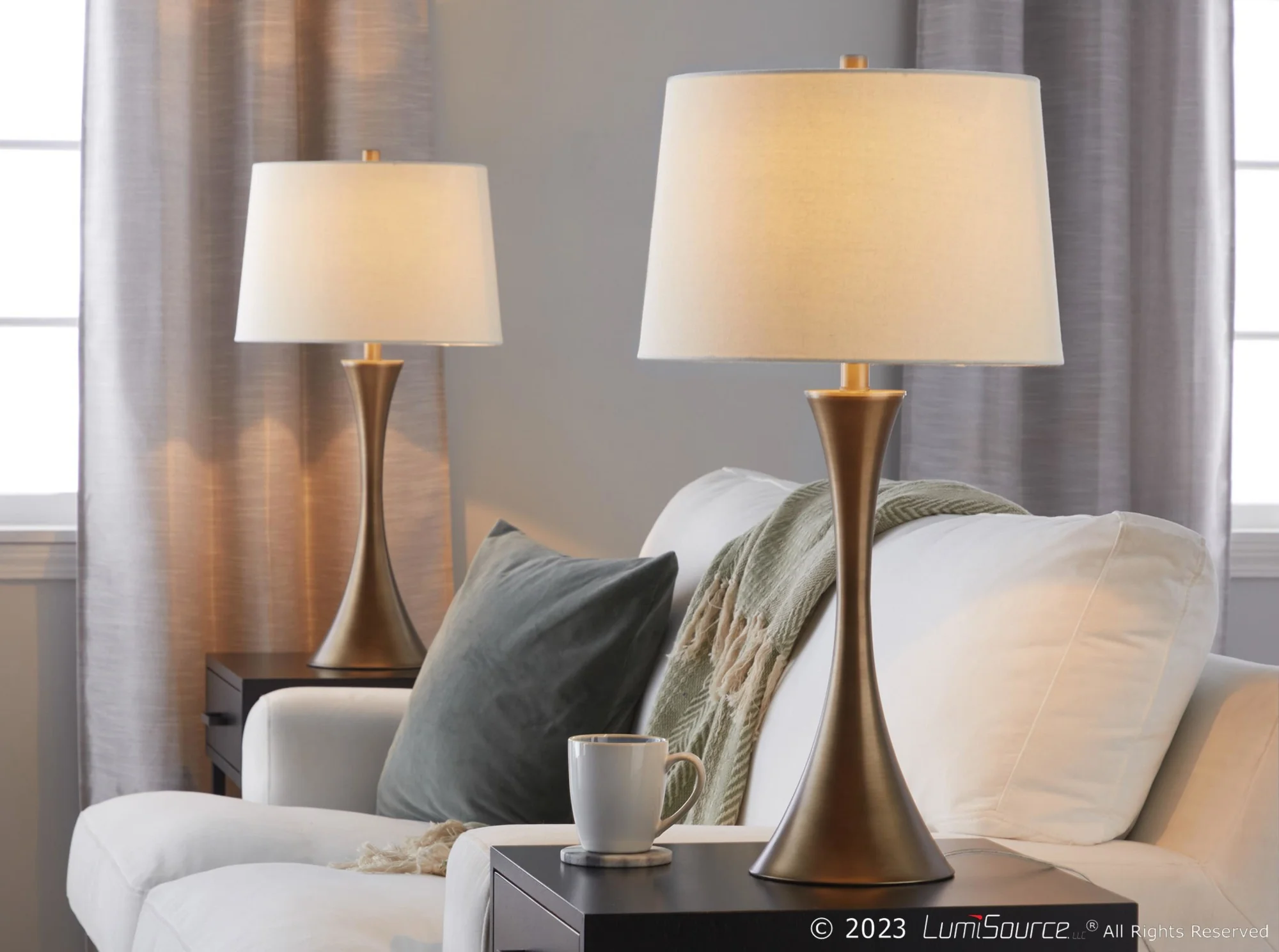 Lenuxe 29" Metal Table Lamp - Set of 2 By LumiSource - GTS29-LENUXE BZW2 - Image 2