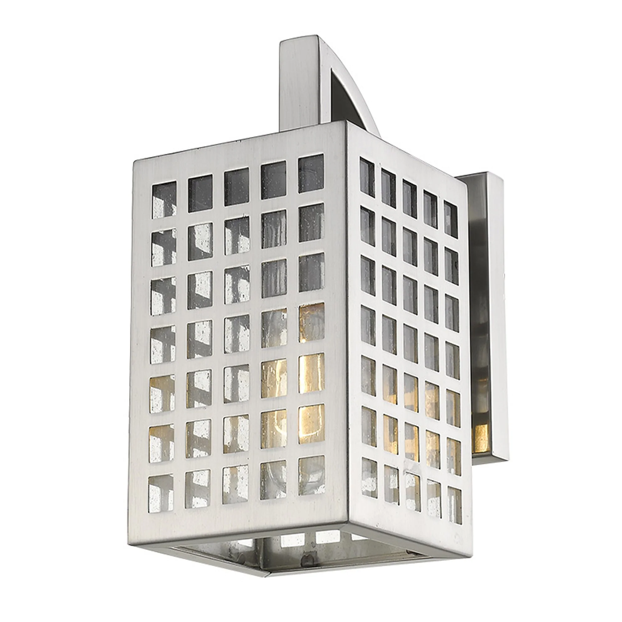 Letzel 1-Light Satin Nickel Wall Light By Homeroots - Image 2