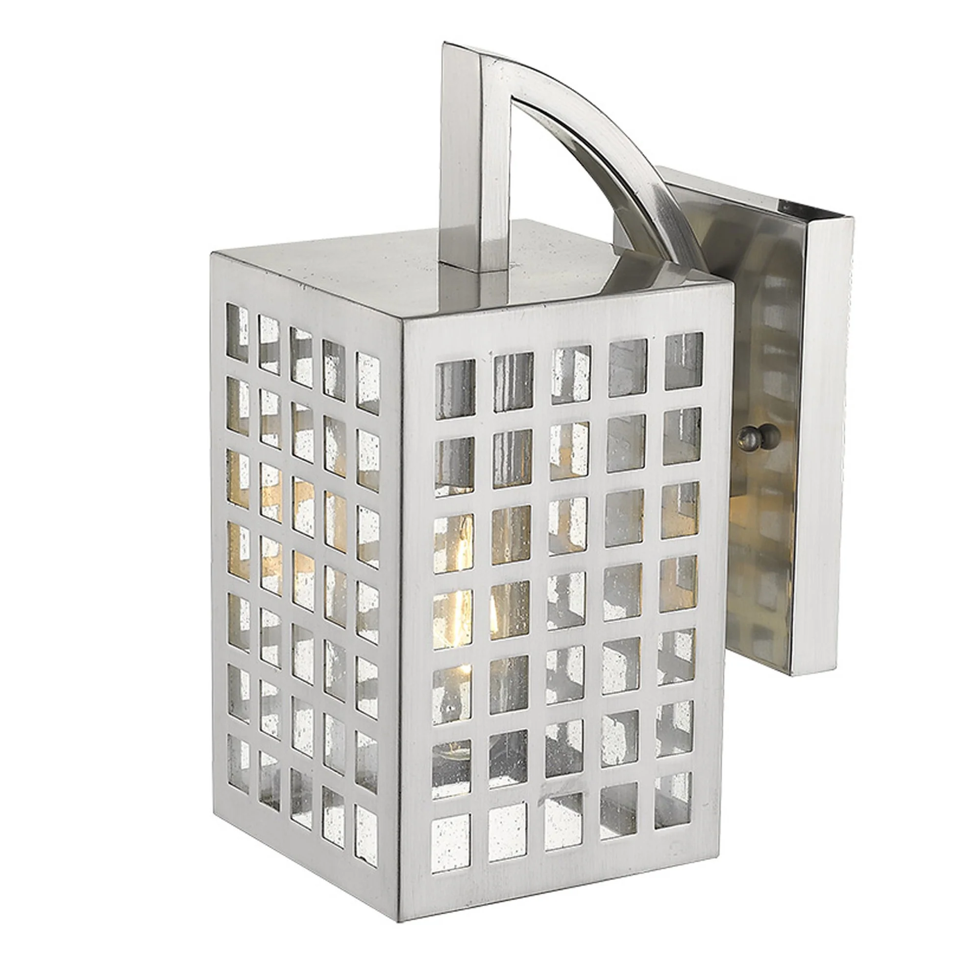 Letzel 1-Light Satin Nickel Wall Light By Homeroots - Image 5