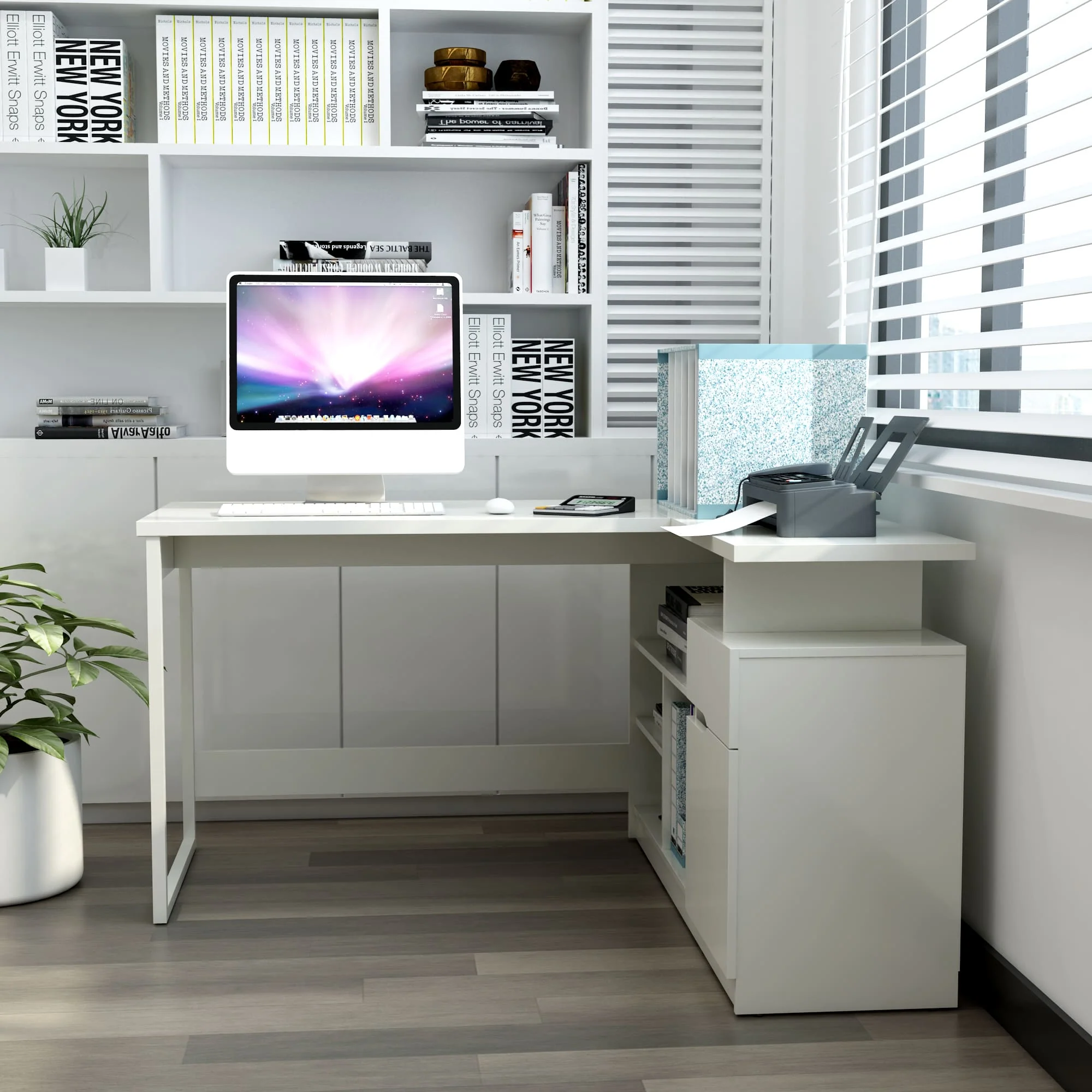 Lexi 55" L-Shaped Corner Desk By Anderson Teak - Image 8