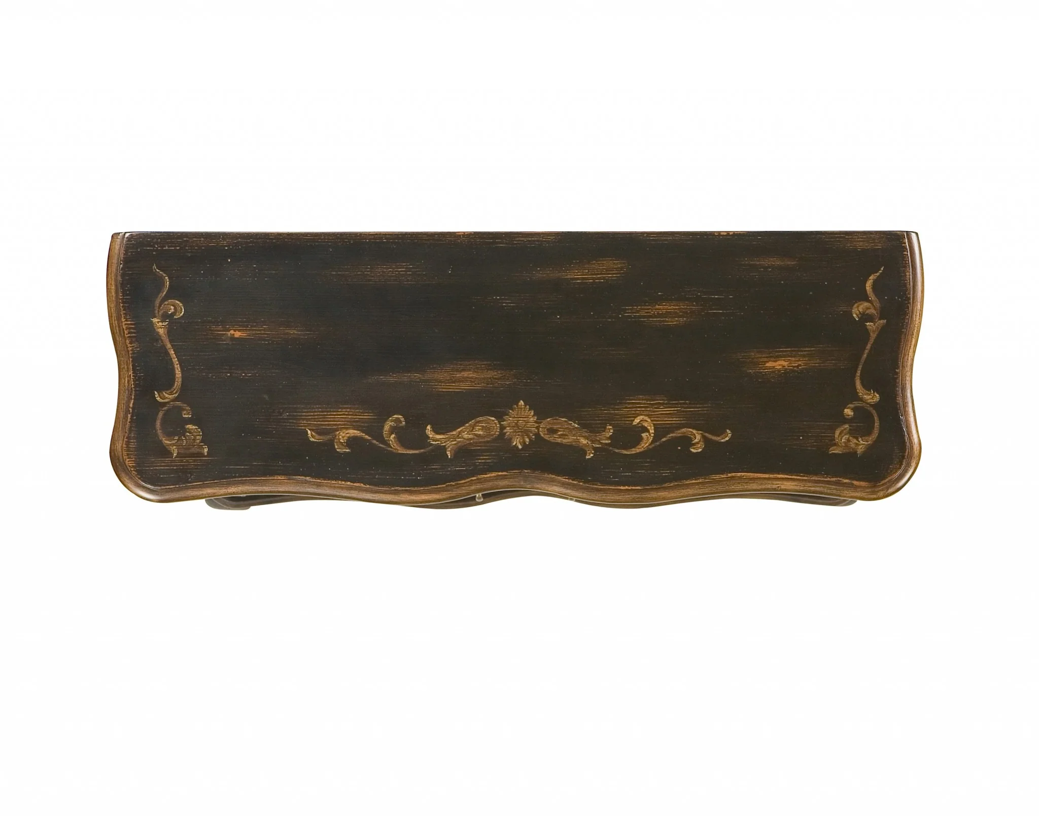 Leyden European Black Painted Console Cabinet By Homeroots - Image 2
