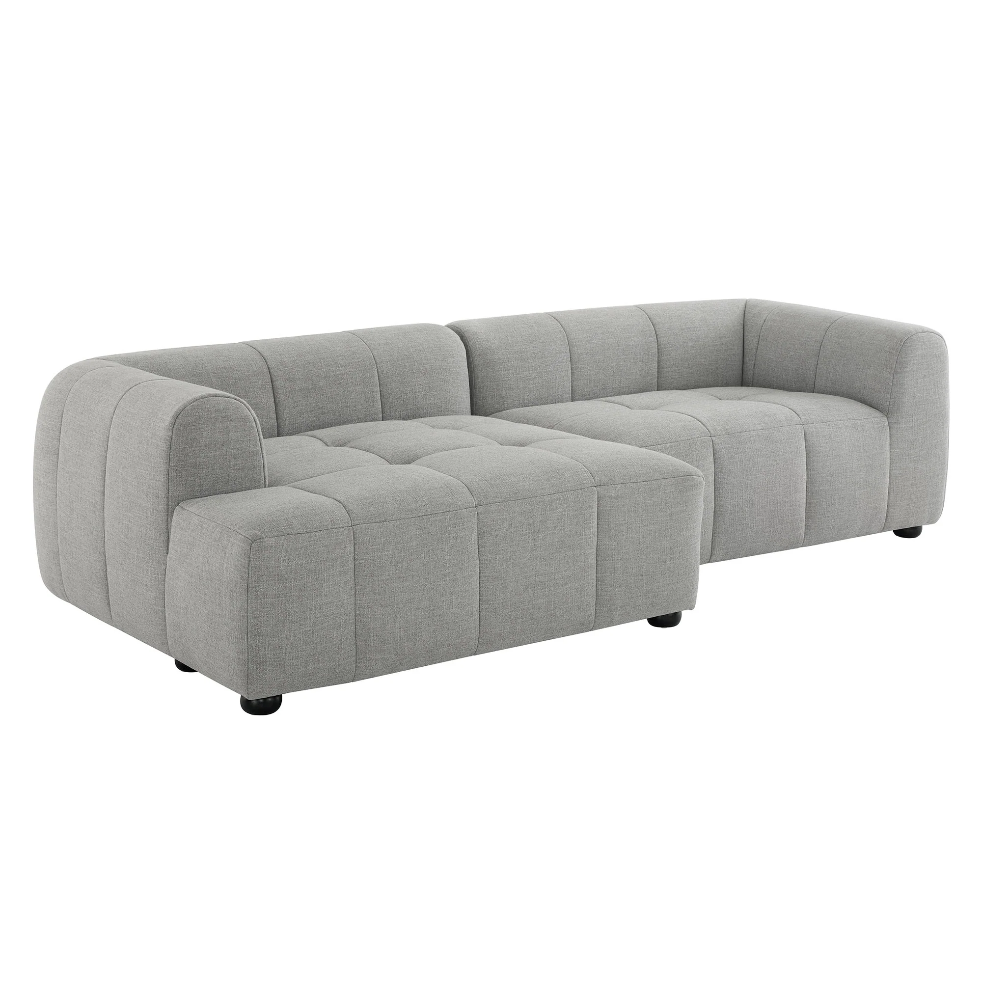 Liana Left-Facing Upholstered Fabric Modular Sofa with Chaise by Modway - Image 17