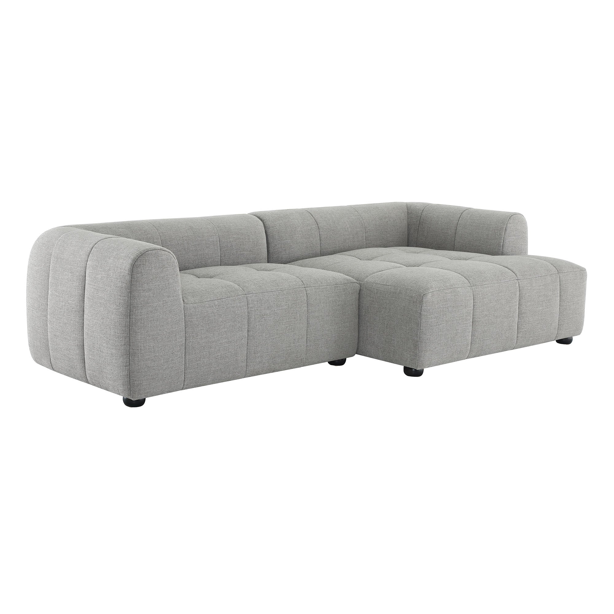 Liana Right-Facing Upholstered Fabric Modular Sofa with Chaise by Modway - Image 17