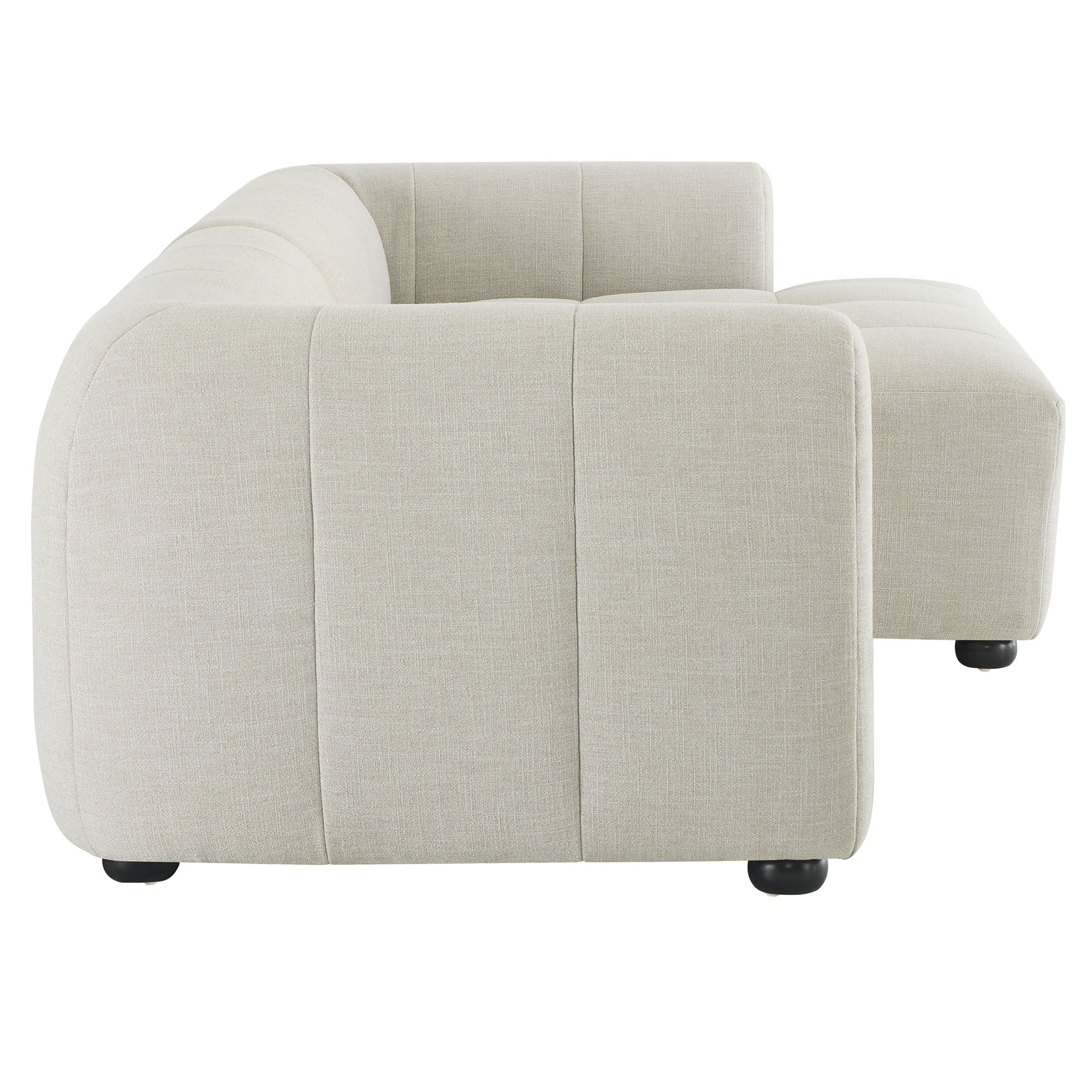 Liana Right-Facing Upholstered Fabric Modular Sofa with Chaise by Modway - Image 3