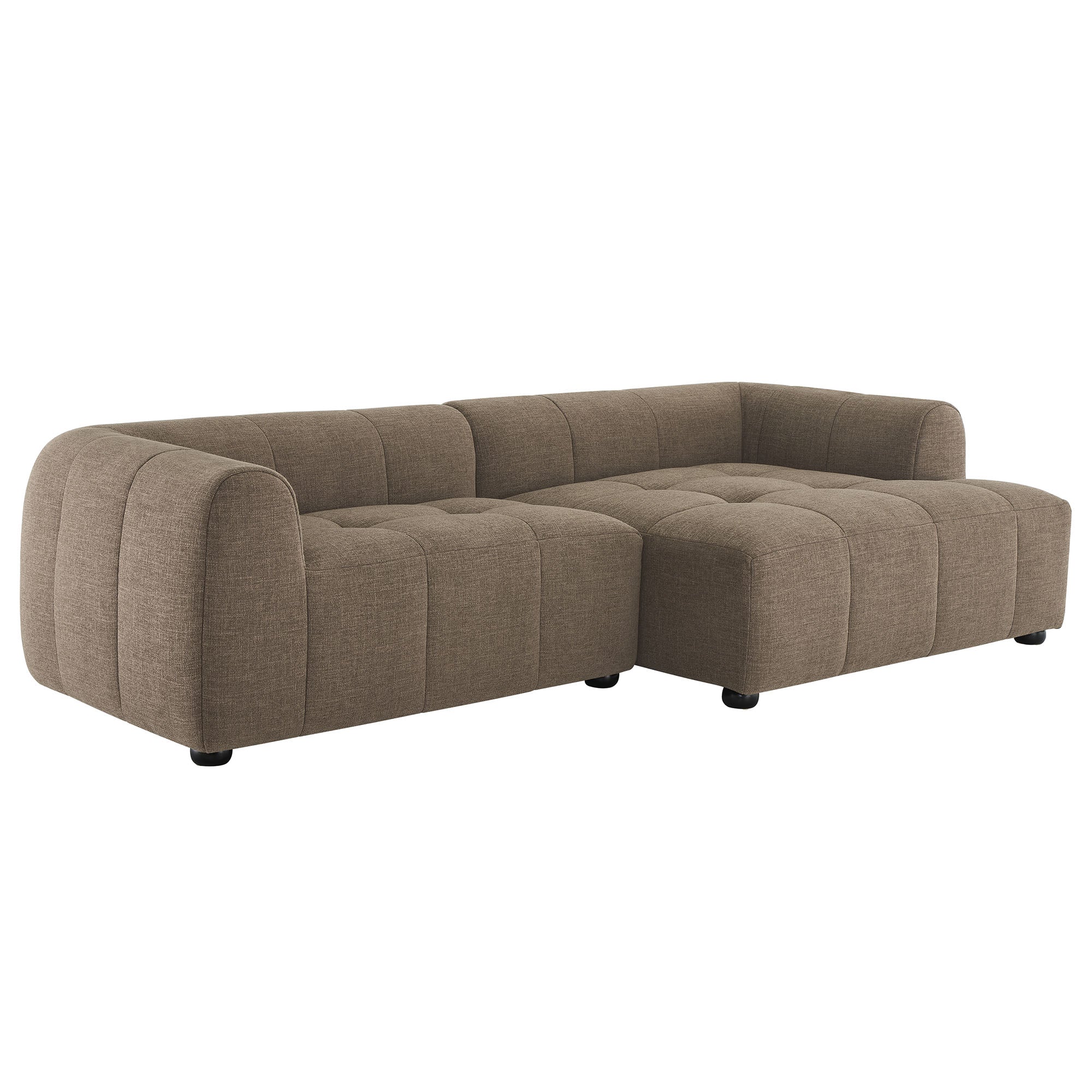 Liana Right-Facing Upholstered Fabric Modular Sofa with Chaise by Modway - Image 9