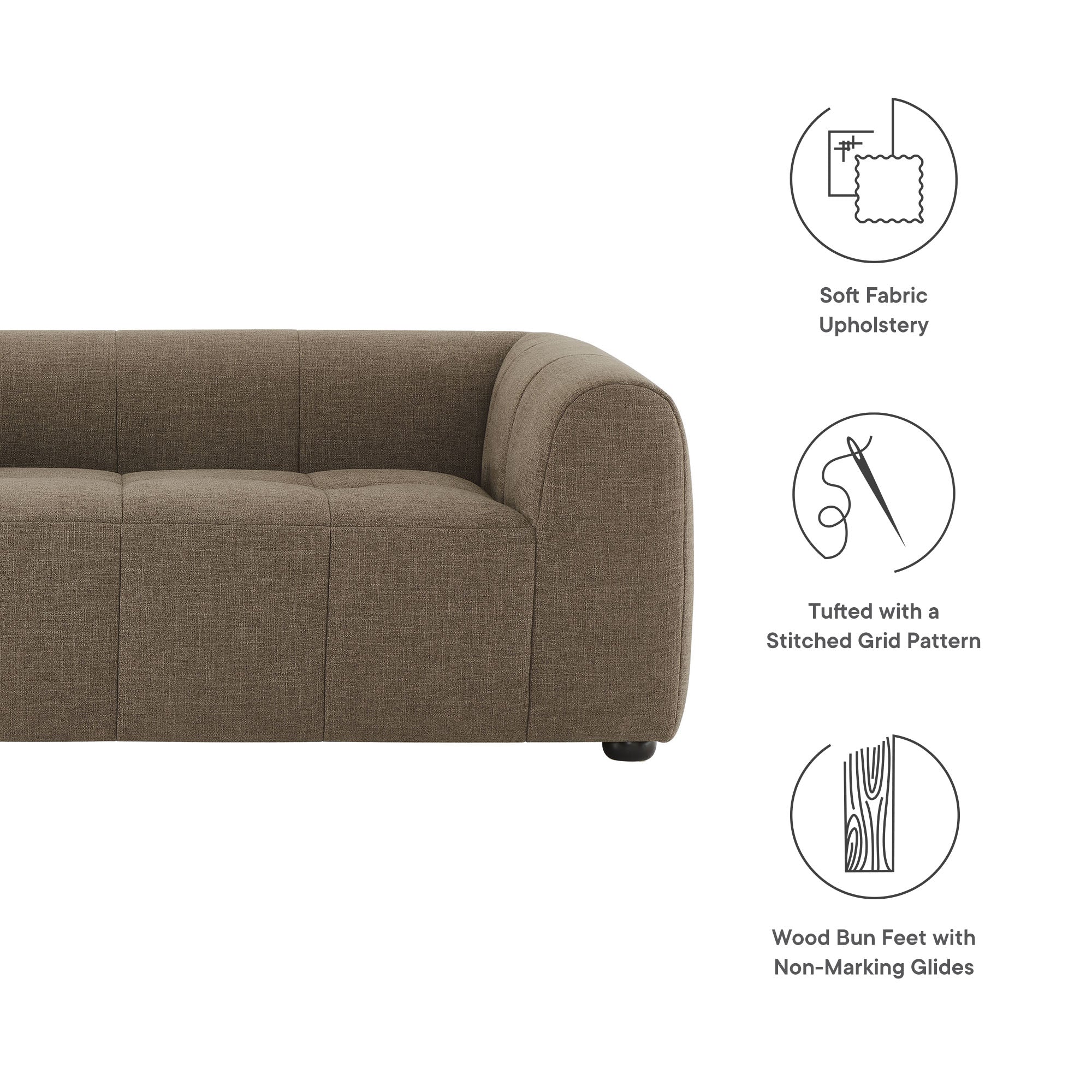 Liana Upholstered Fabric Loveseat by Modway - Image 17