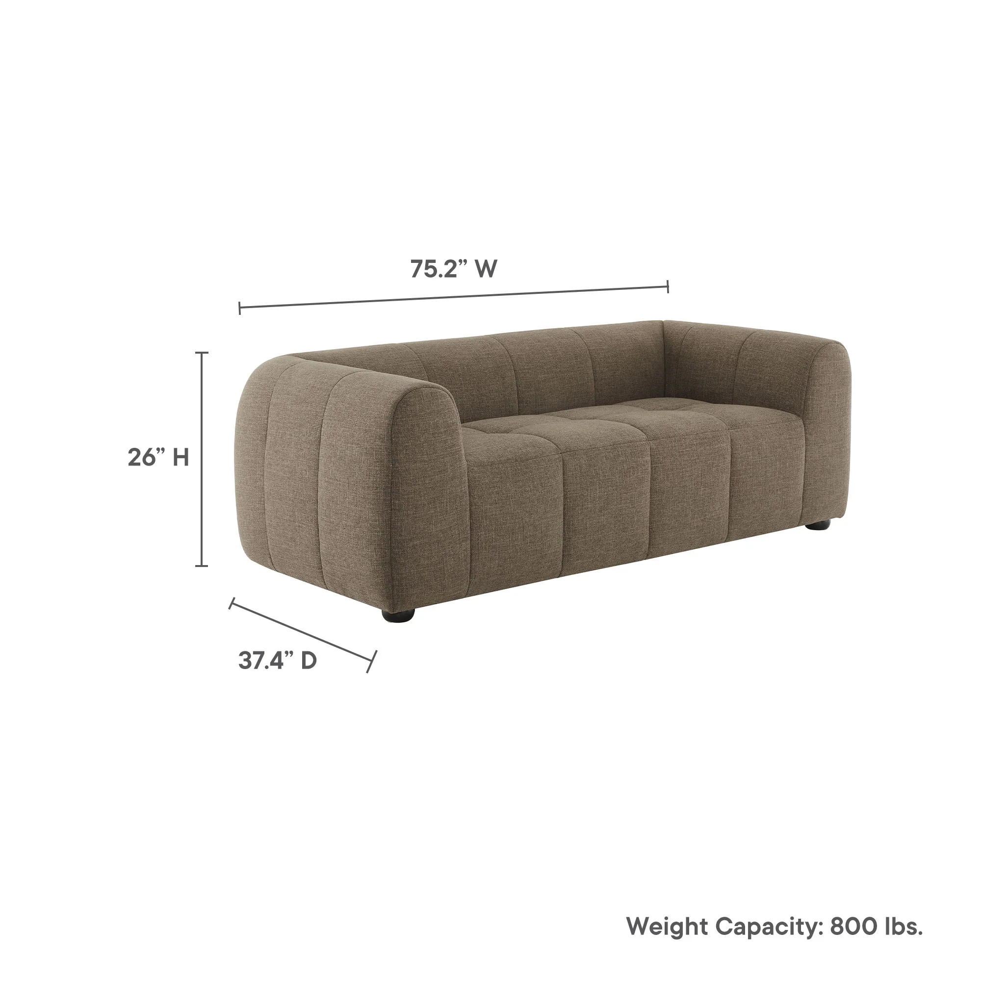Liana Upholstered Fabric Loveseat by Modway - Image 18