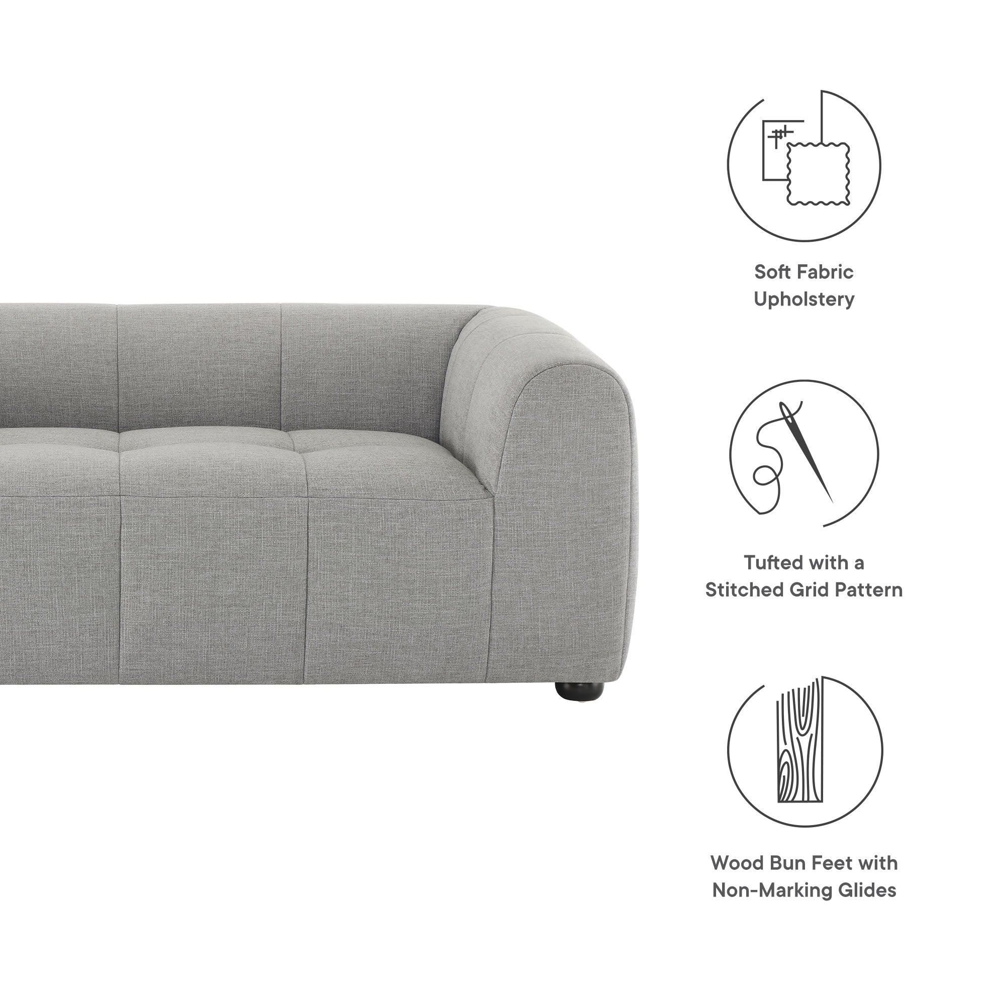 Liana Upholstered Fabric Loveseat by Modway - Image 26