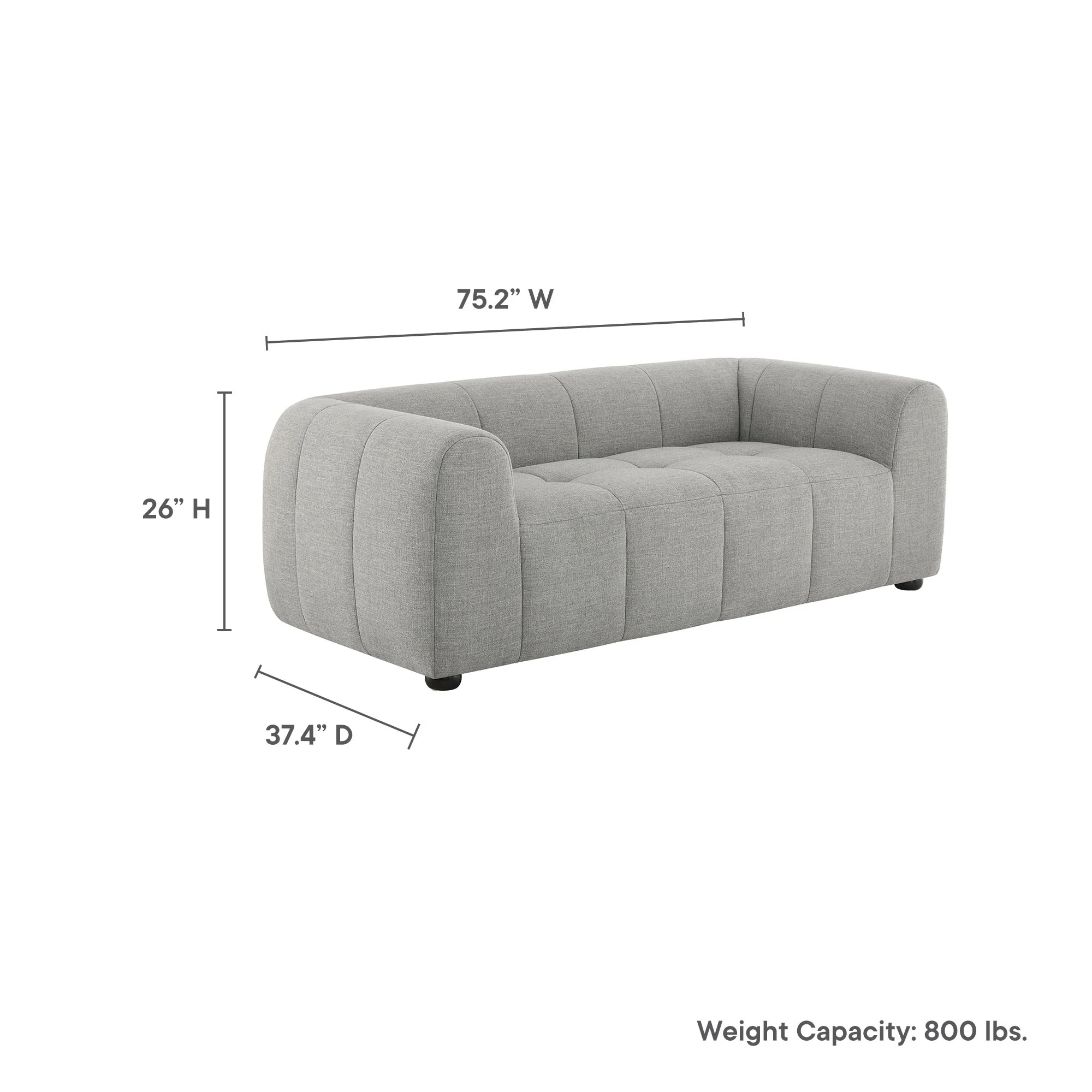 Liana Upholstered Fabric Loveseat by Modway - Image 27