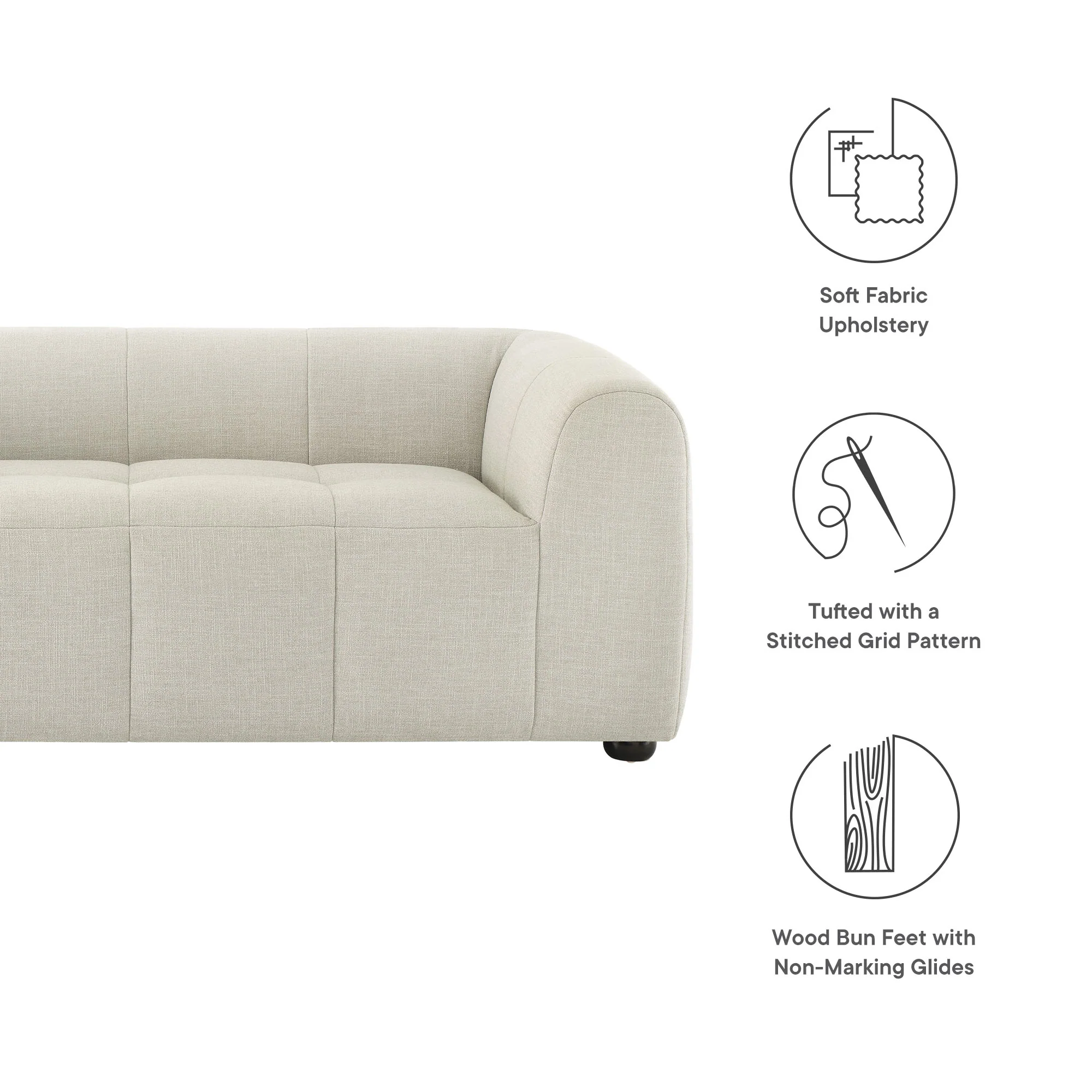 Liana Upholstered Fabric Loveseat by Modway - Image 8