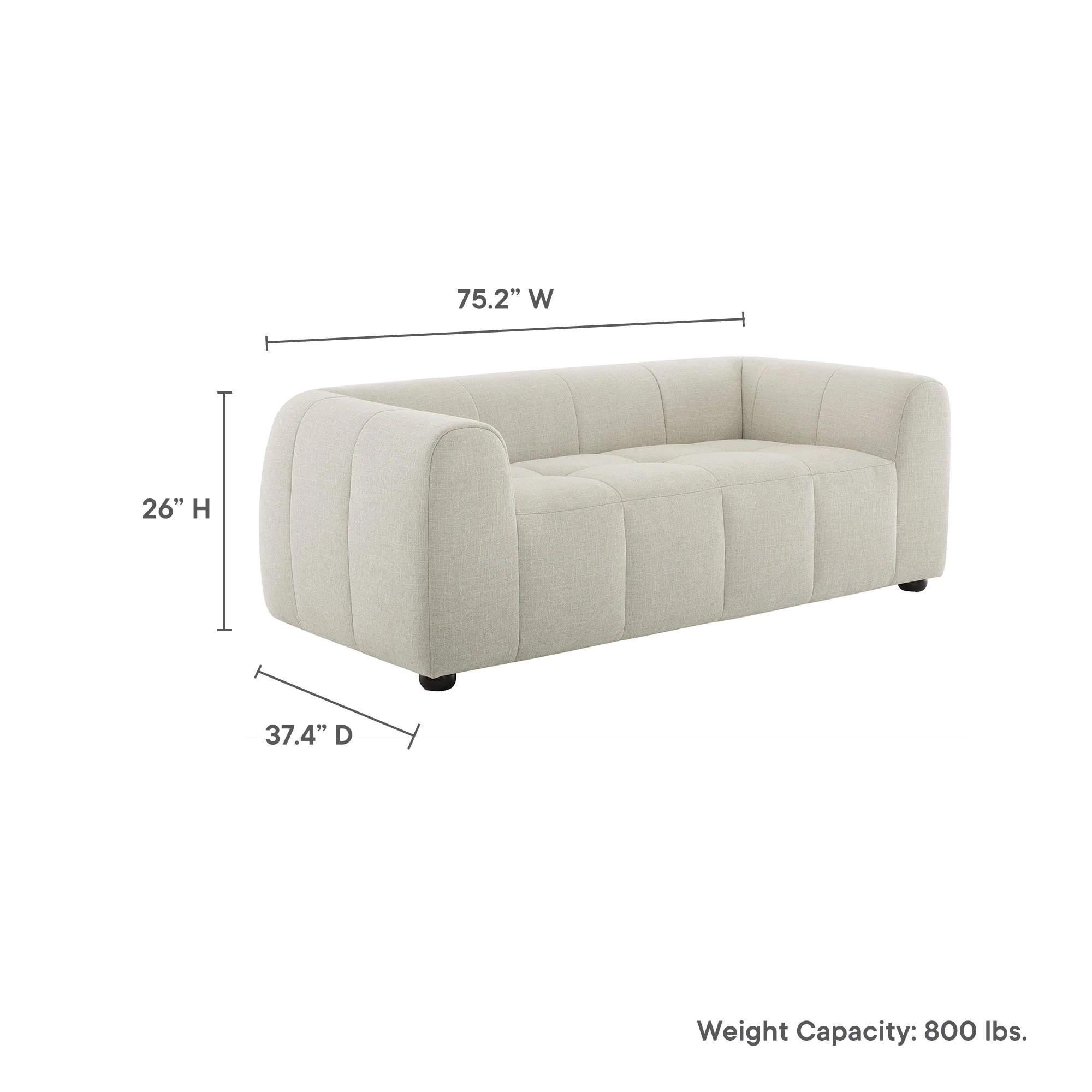 Liana Upholstered Fabric Loveseat by Modway - Image 9