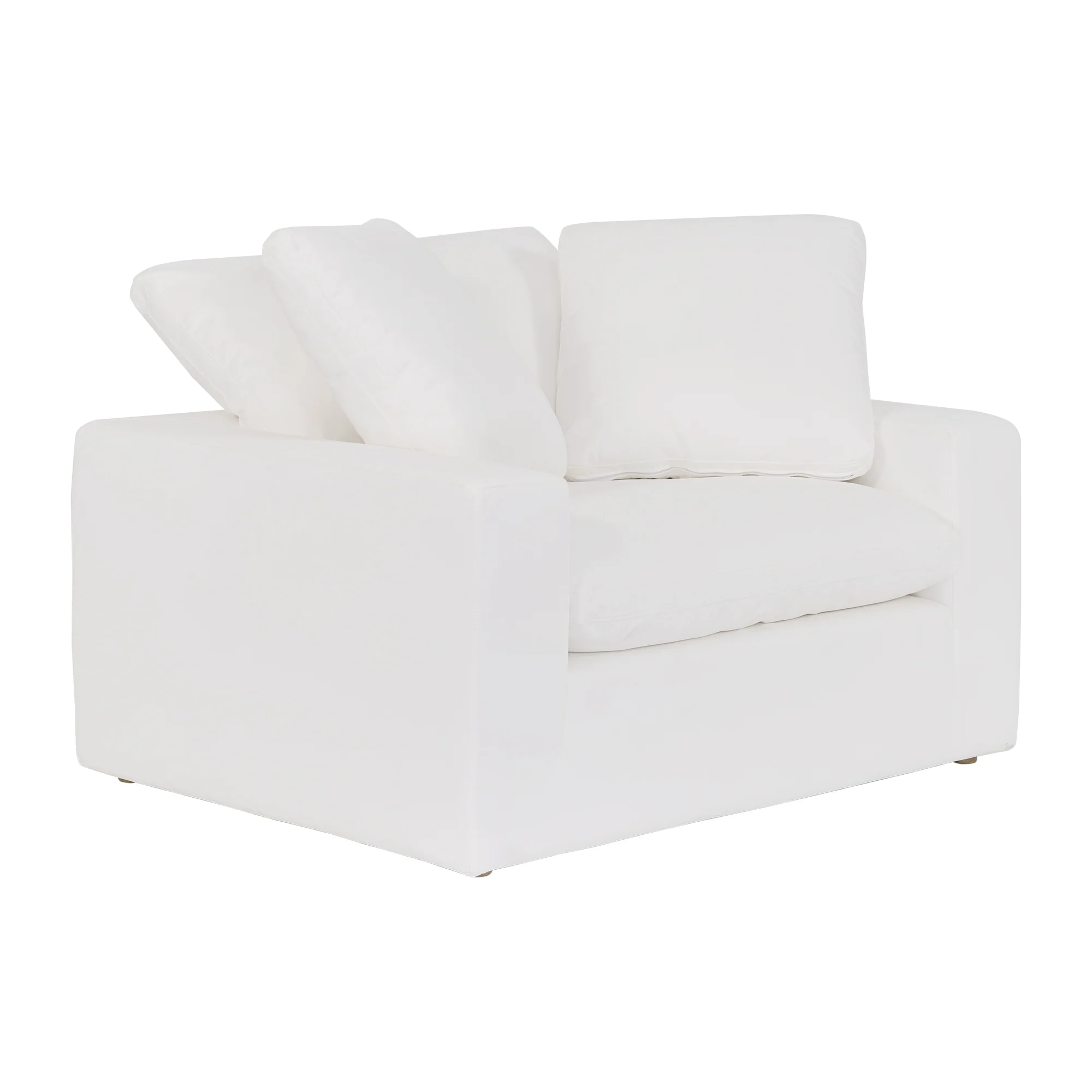 Liberty 51.5" Upholstered Chair and a Half in Slate Gray By Armen Living - Image 10