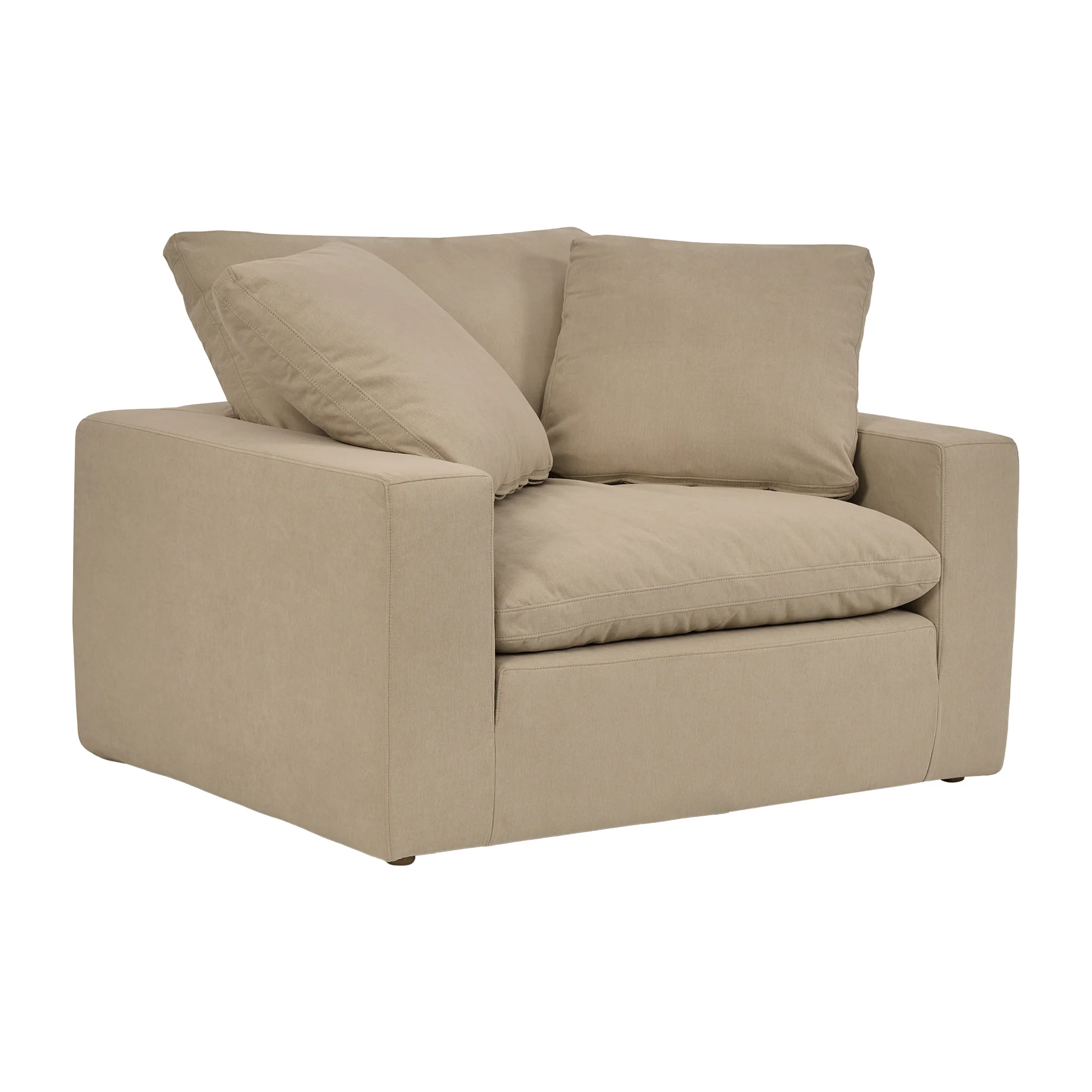 Liberty 51.5" Upholstered Chair and a Half in Slate Gray By Armen Living - Image 18