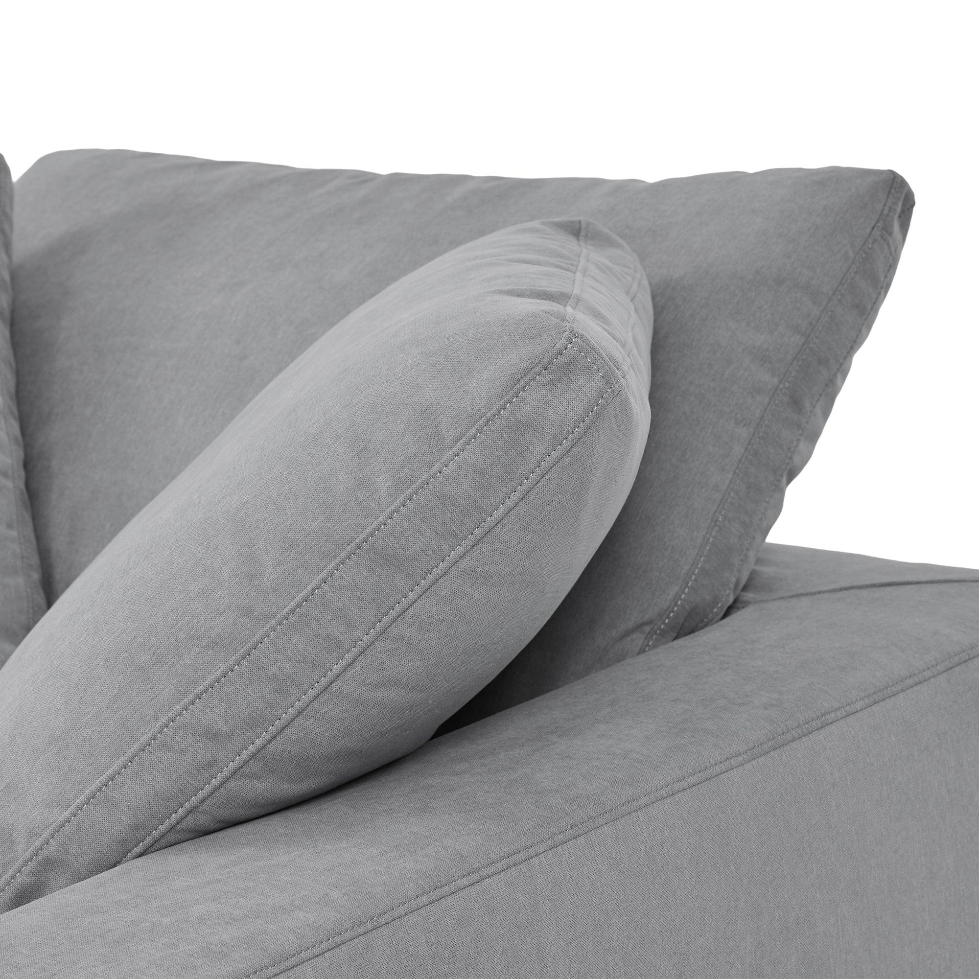 Liberty 51.5" Upholstered Chair and a Half in Slate Gray By Armen Living - Image 5