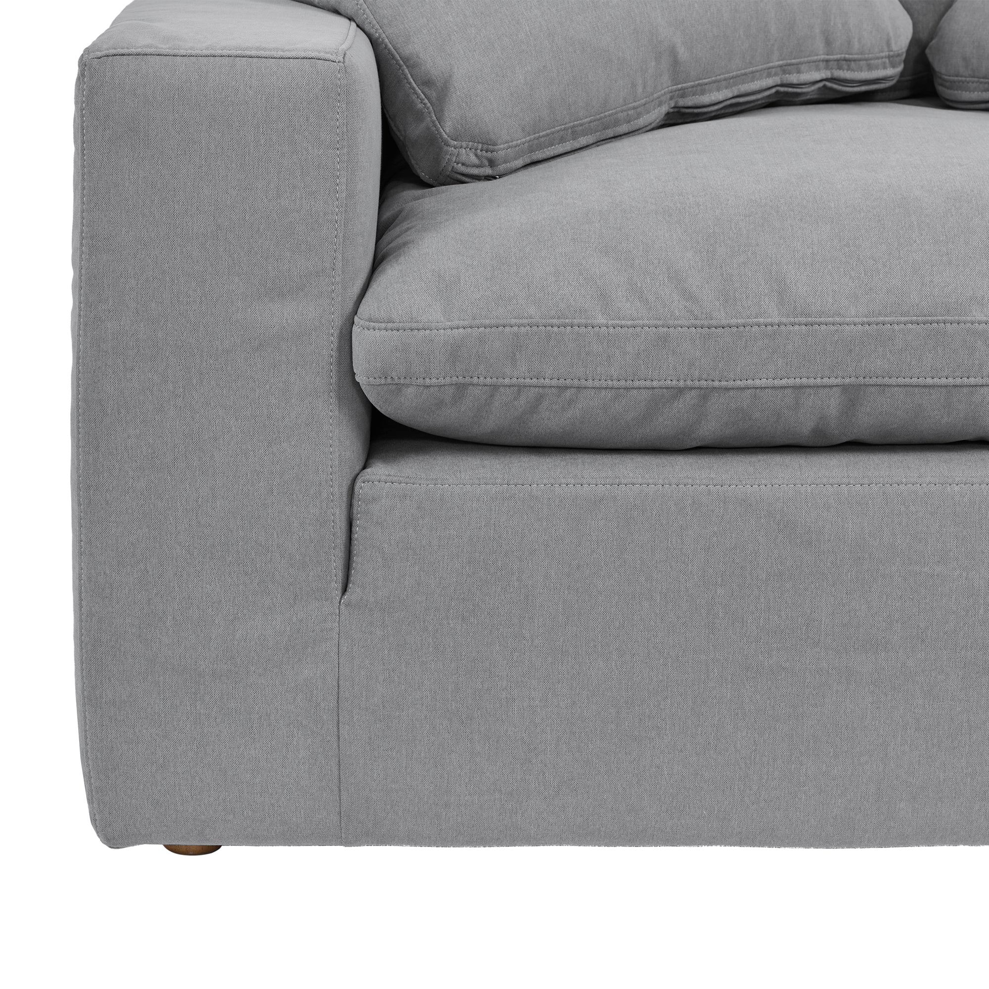 Liberty 51.5" Upholstered Chair and a Half in Slate Gray By Armen Living - Image 6