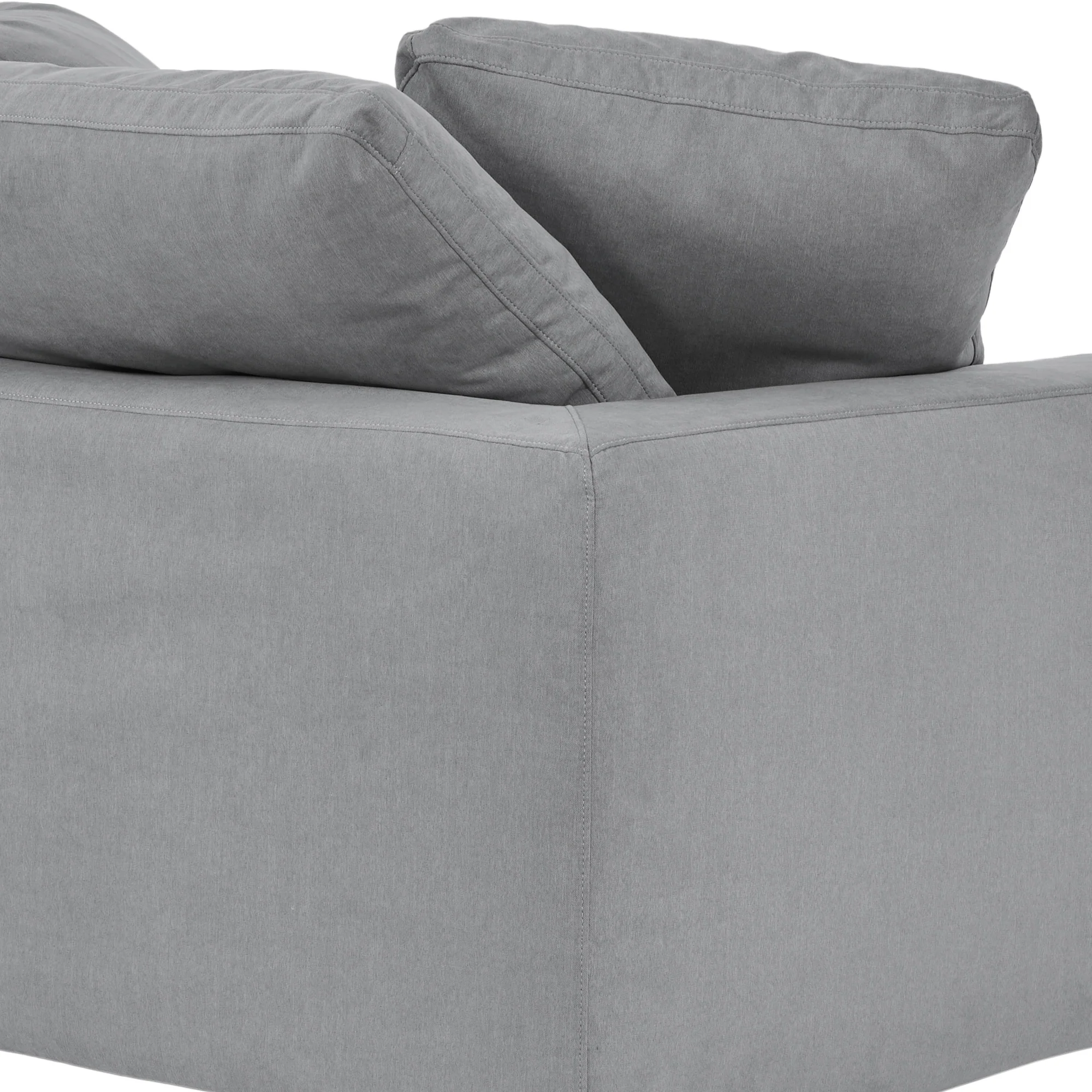 Liberty 51.5" Upholstered Chair and a Half in Slate Gray By Armen Living - Image 7