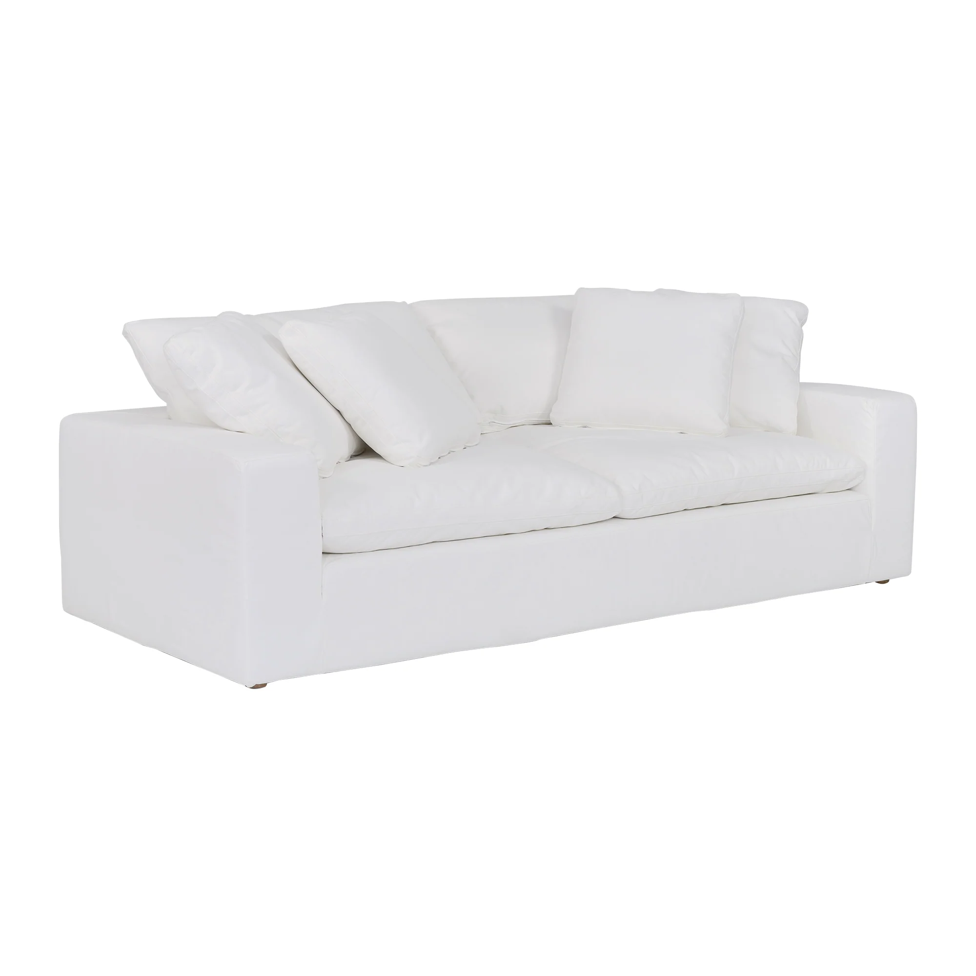Liberty 96.5" Upholstered Sofa in Slate Gray By Armen Living - Image 11