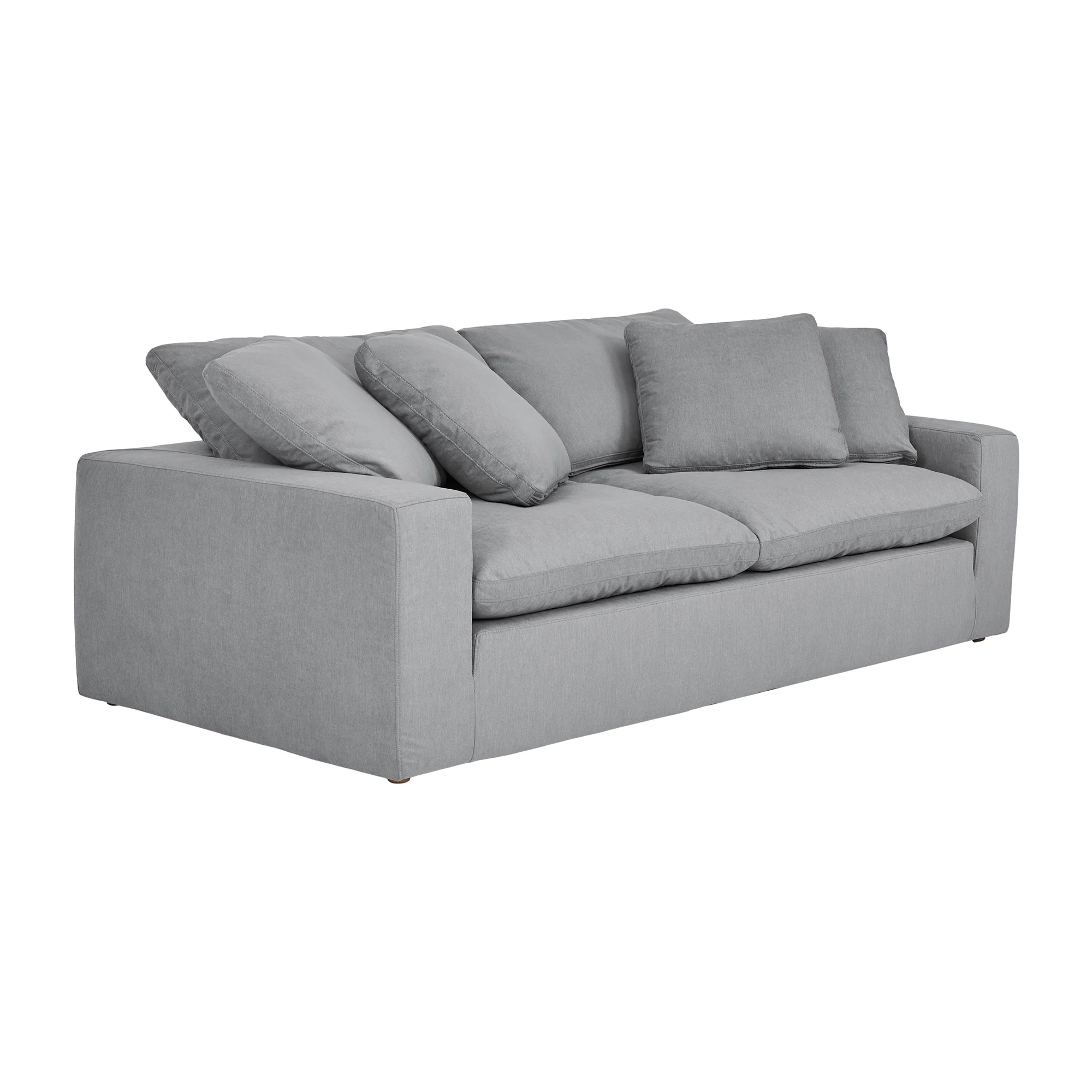 Liberty 96.5" Upholstered Sofa in Slate Gray By Armen Living - Image 3
