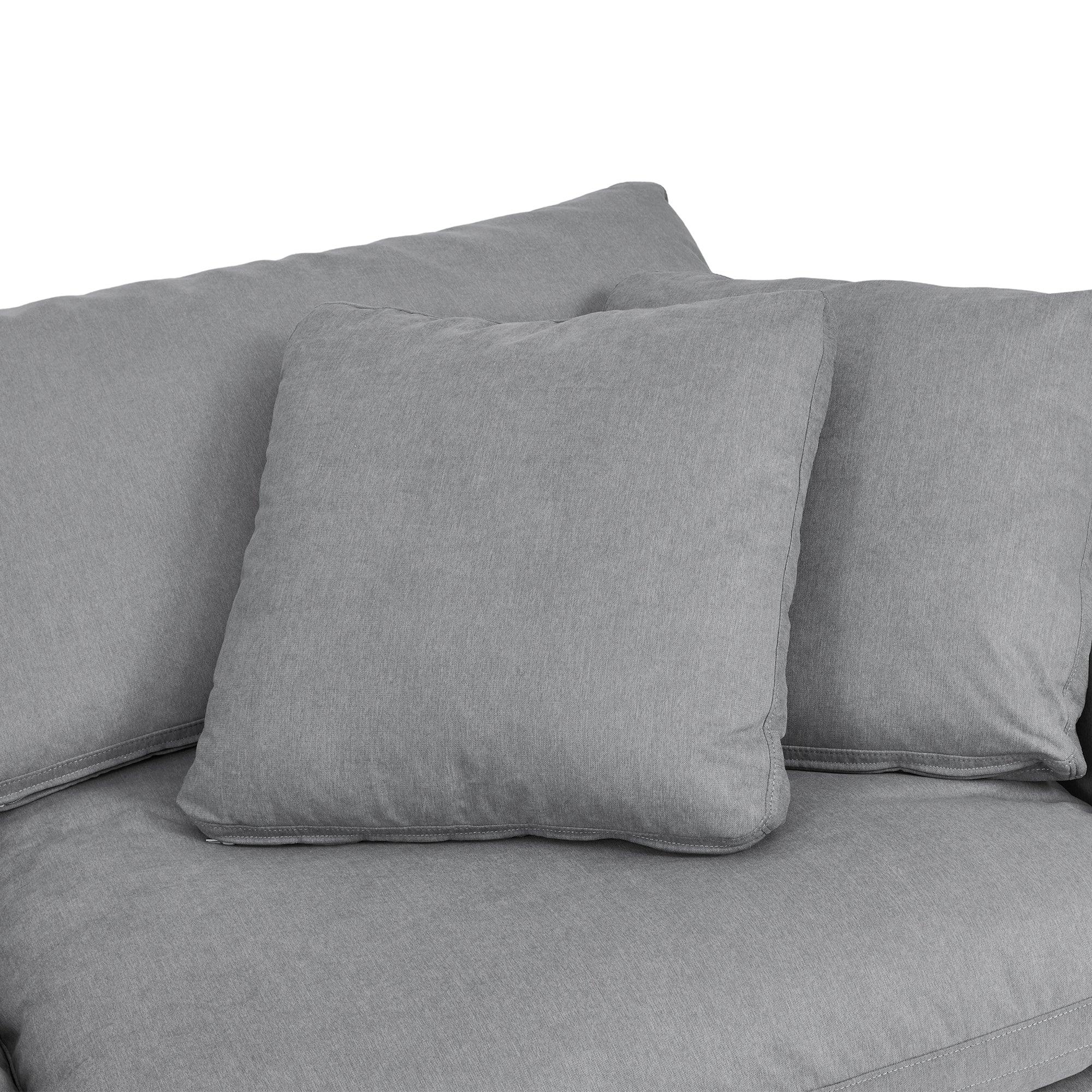 Liberty 96.5" Upholstered Sofa in Slate Gray By Armen Living - Image 5