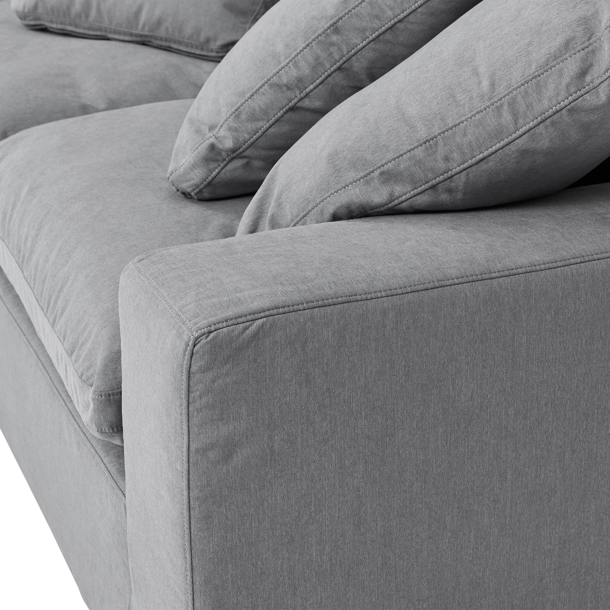 Liberty 96.5" Upholstered Sofa in Slate Gray By Armen Living - Image 6