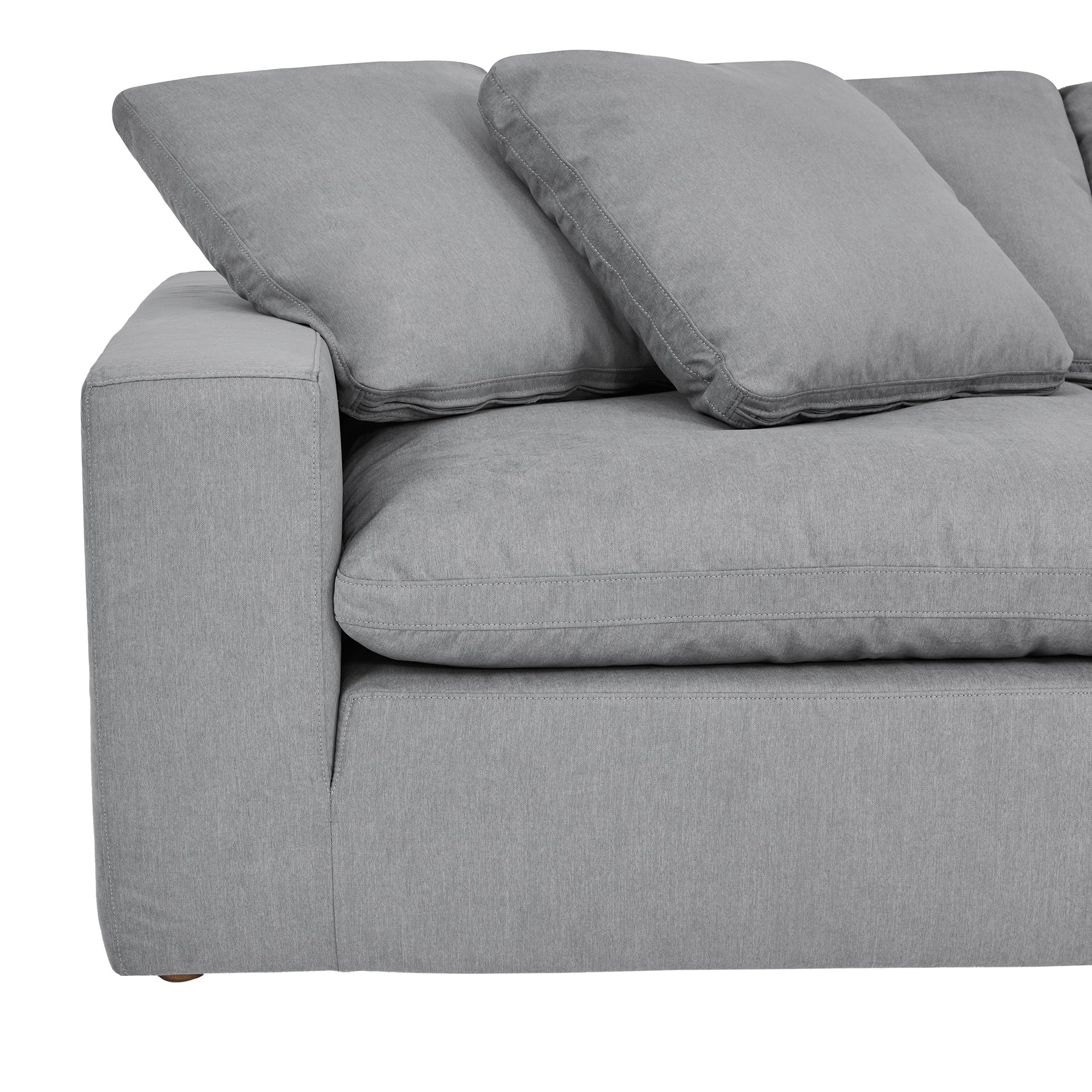 Liberty 96.5" Upholstered Sofa in Slate Gray By Armen Living - Image 7