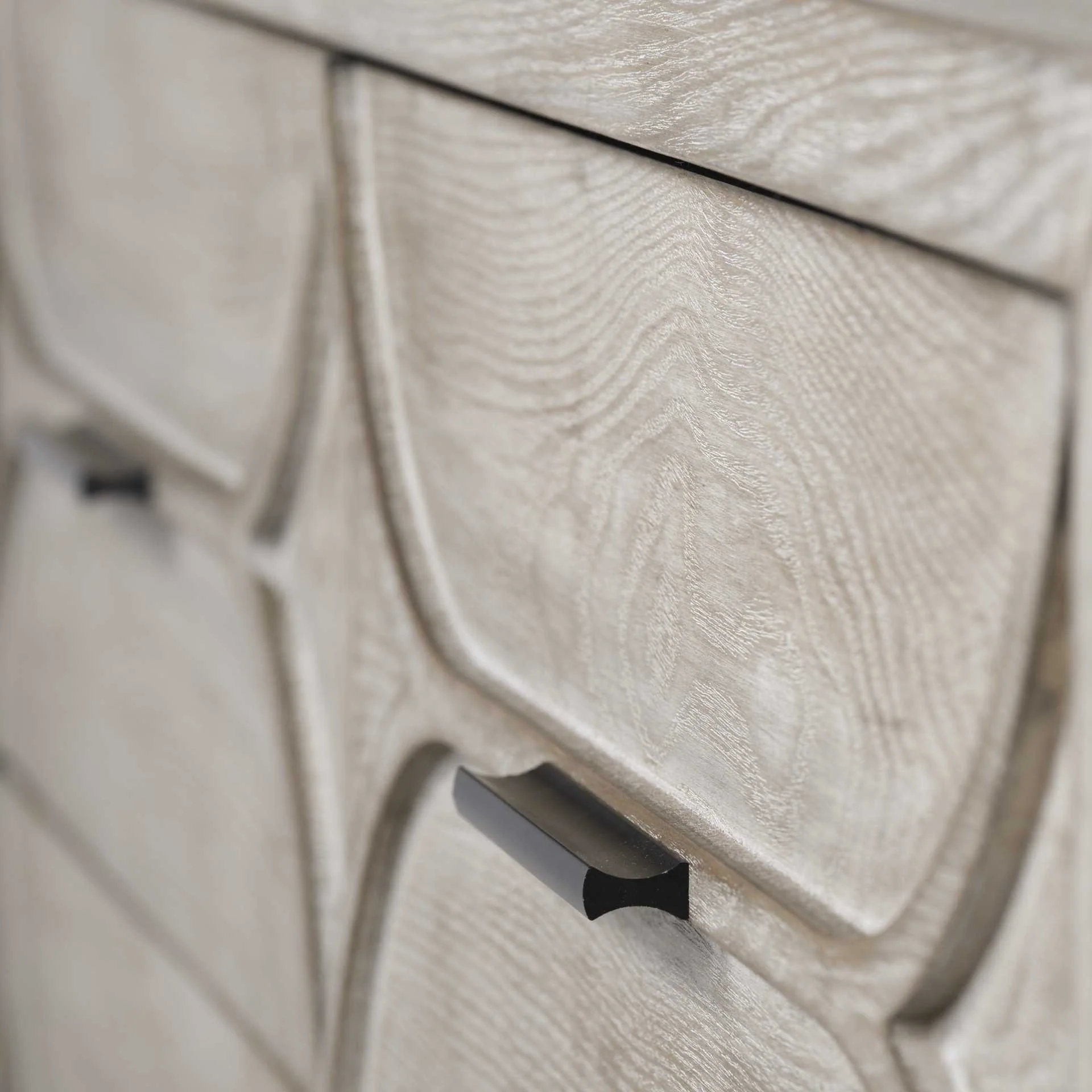 Light Brown And White Solid Mango Wood Finish Sideboard With 9 Drawers By Homeroots - Image 6