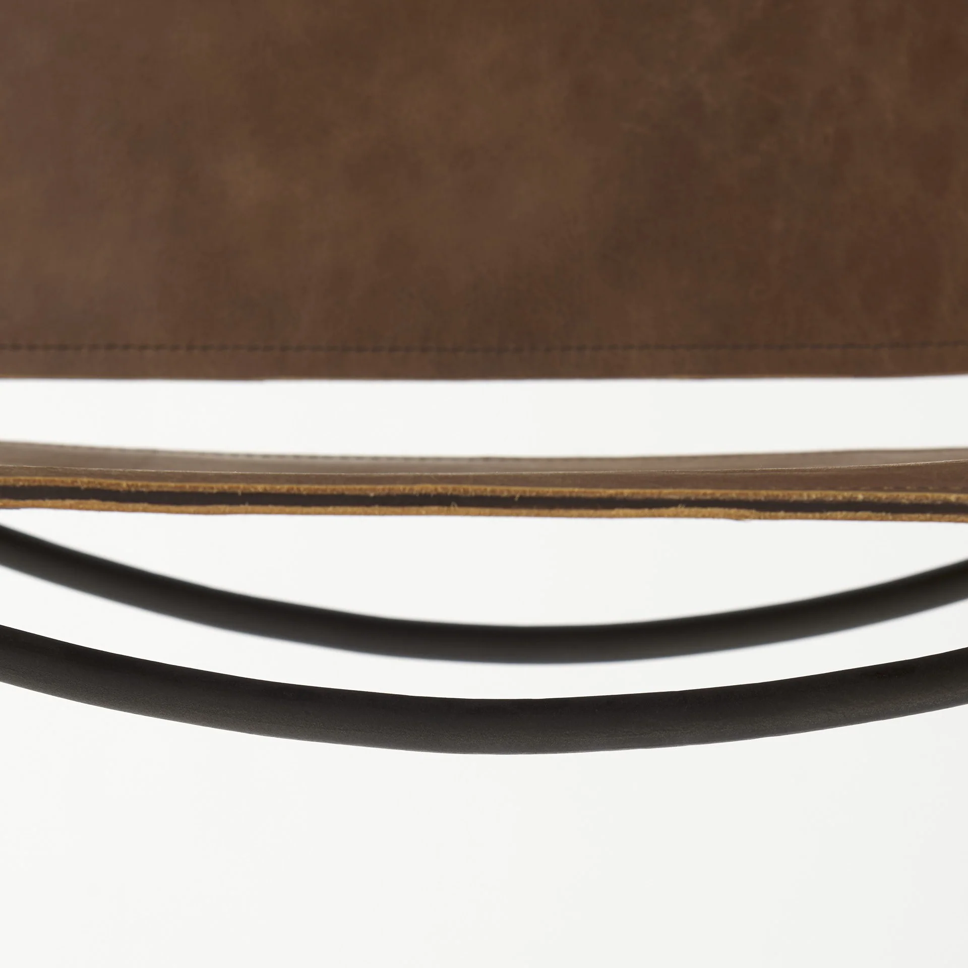 Light Brown Leather Iron Framed Bar Stool By Homeroots - Image 9