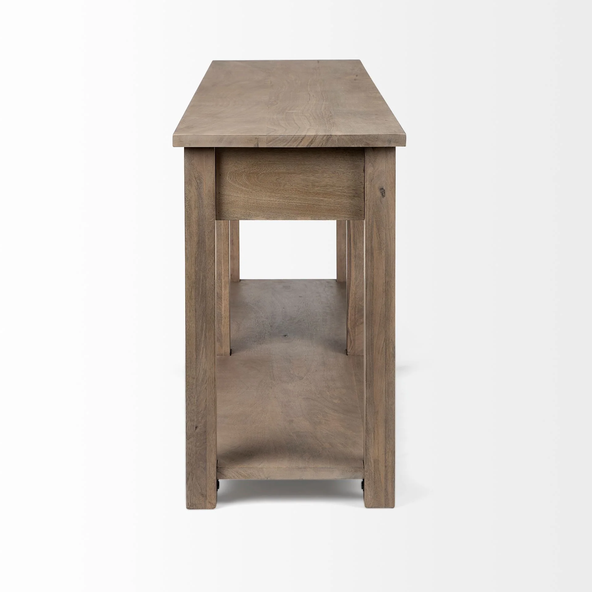 Light Brown Mango Wood Finish Console Table With 4 Drawers By Homeroots - Image 3