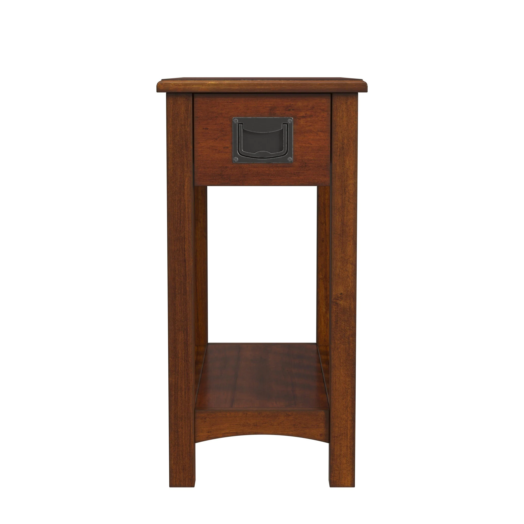 Light Brown Manufactured Wood Rectangular End Table With Drawer And Shelf By Homeroots - Image 3
