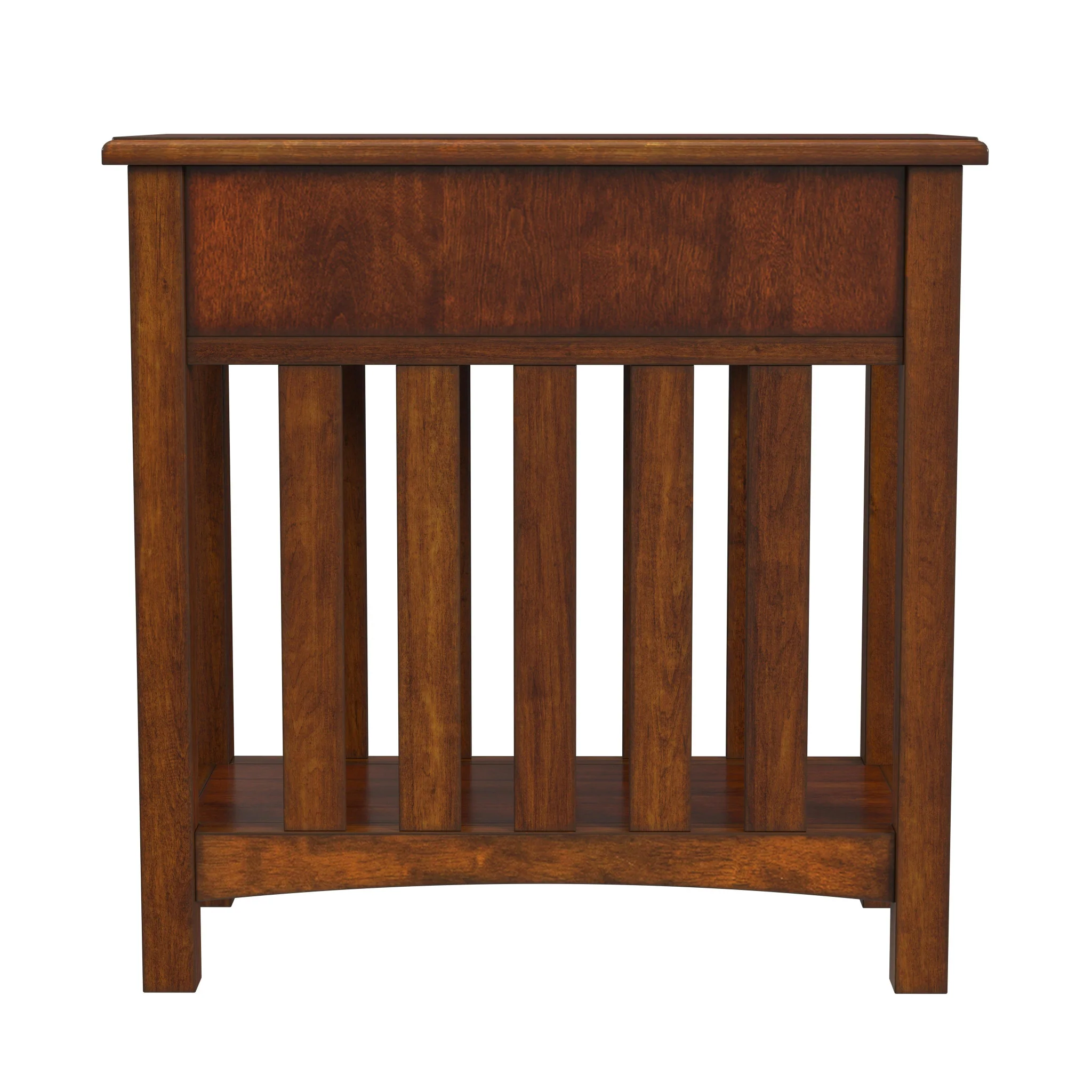 Light Brown Manufactured Wood Rectangular End Table With Drawer And Shelf By Homeroots - Image 4